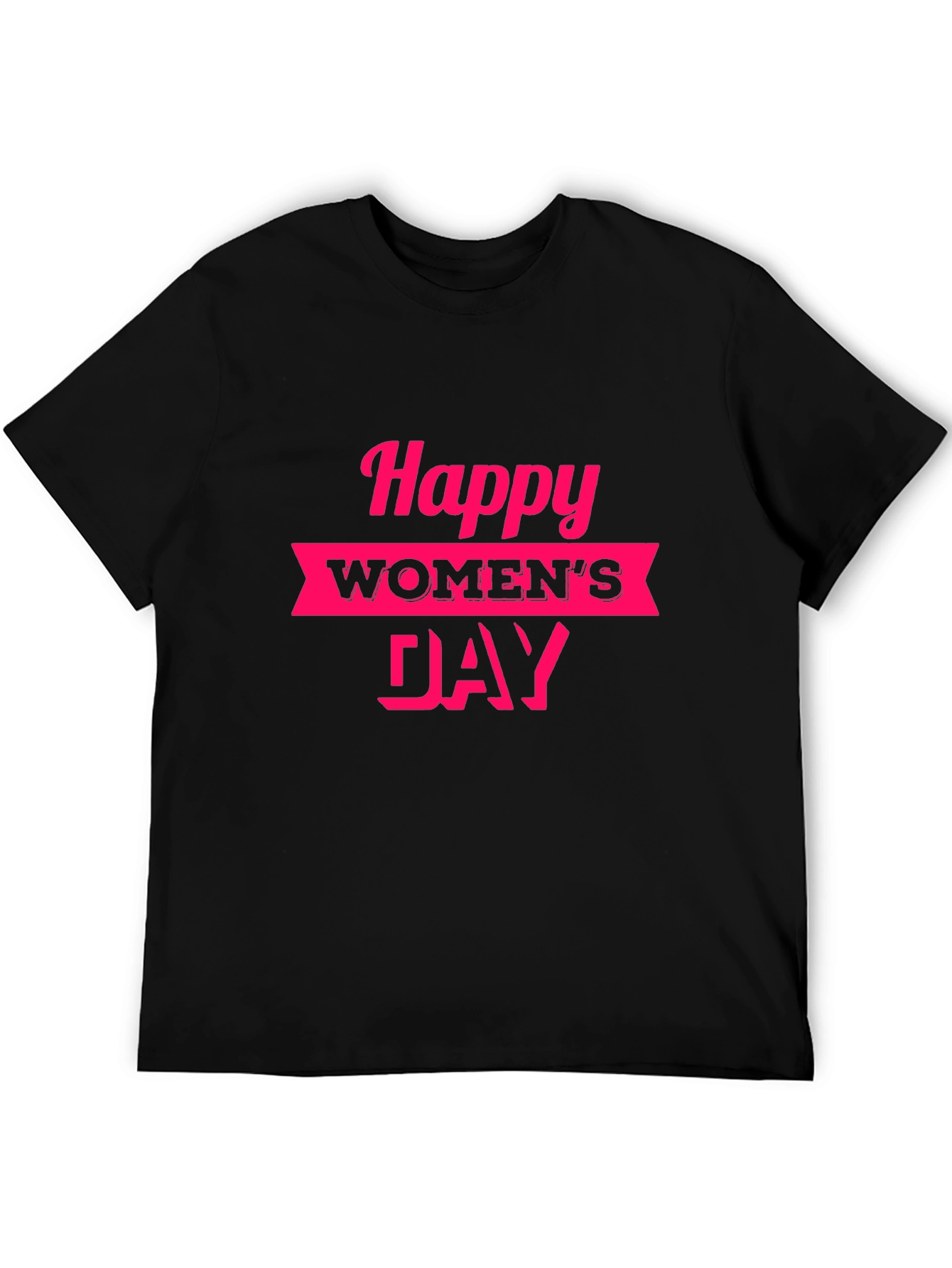 Happy Womens Day Graphic Tee - Black