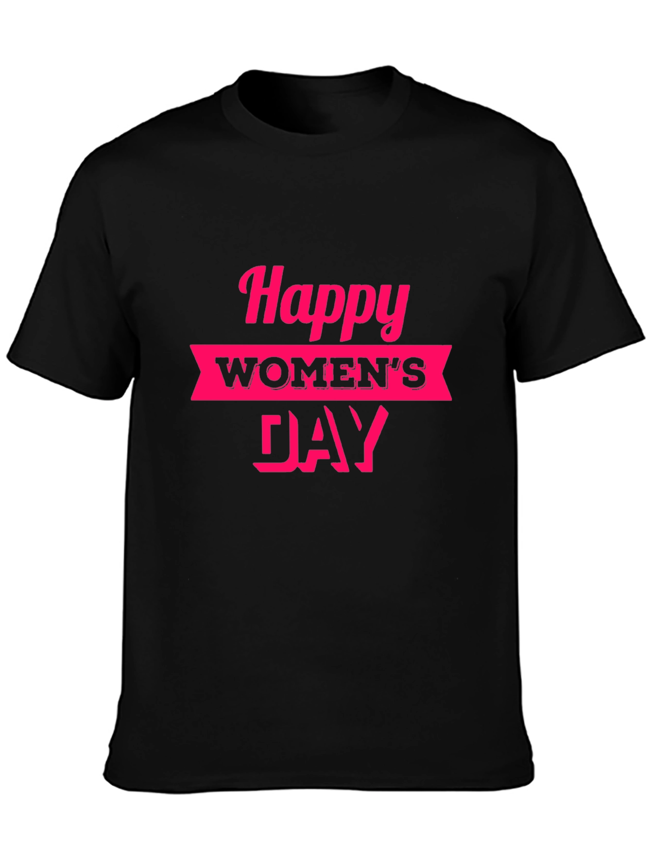 Happy Womens Day Graphic Tee - Black