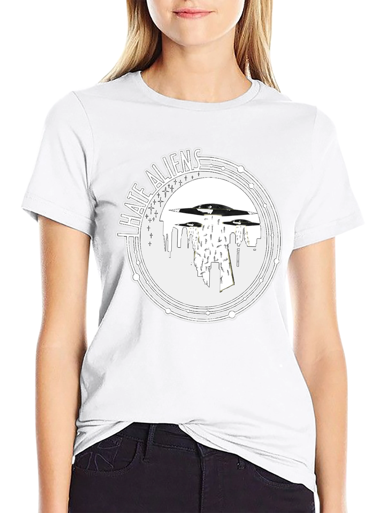I Hate Aliens UFO T-Shirt