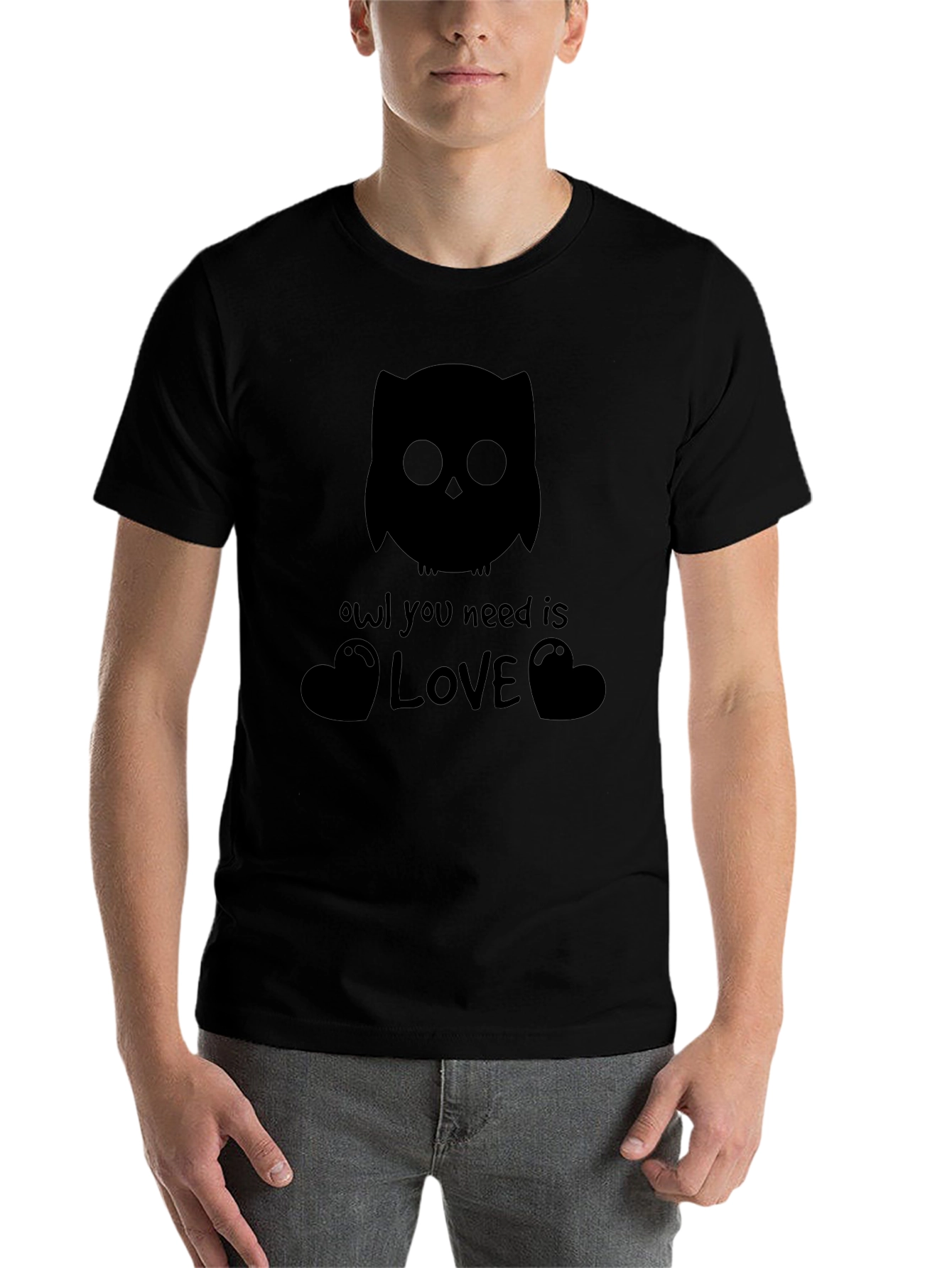 Owl You Need is Love Black T-Shirt