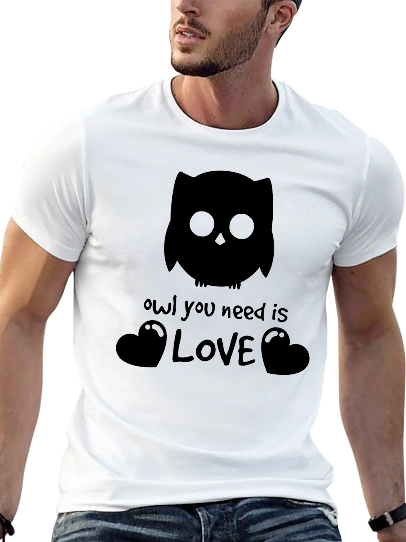 Owl You Need is Love Black T-Shirt