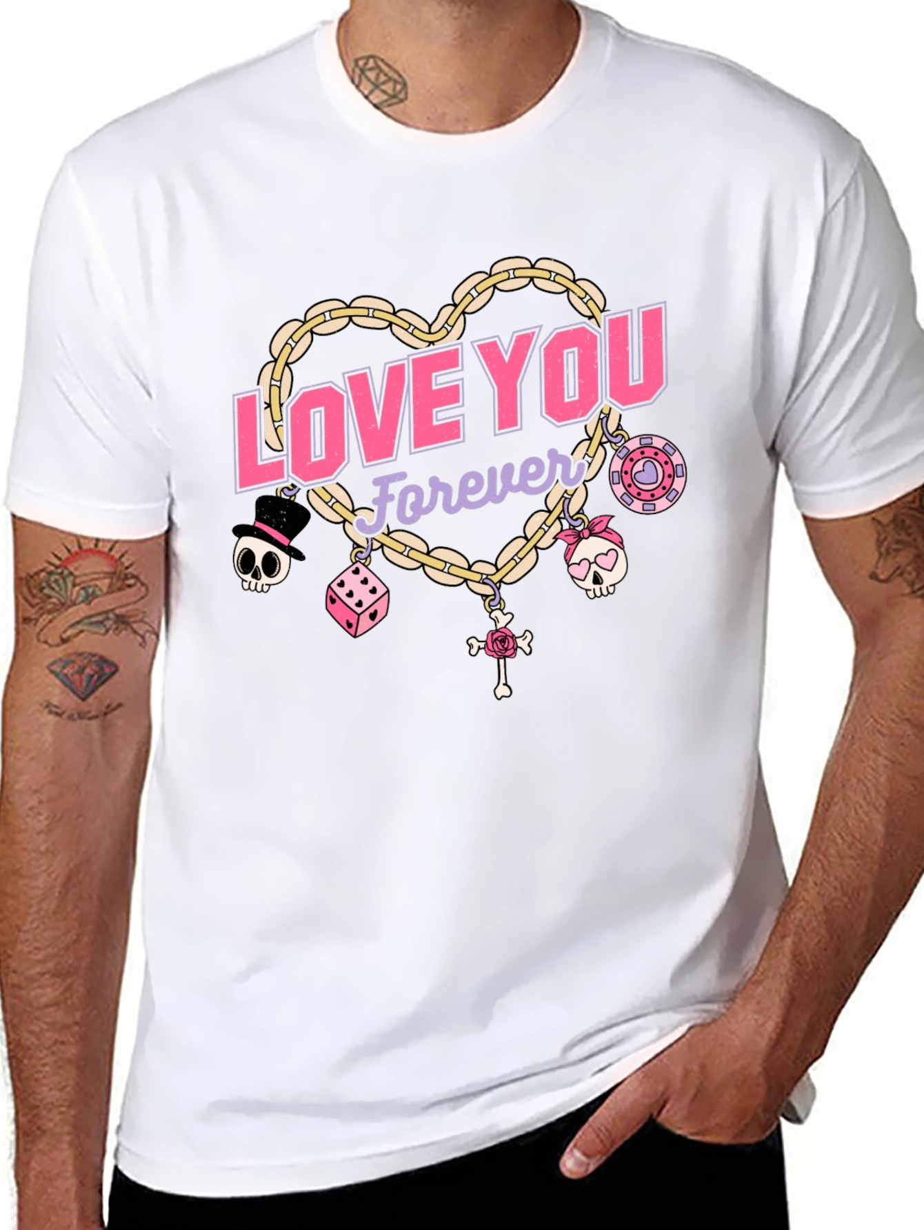 Love You Forever Chain Heart T-Shirt