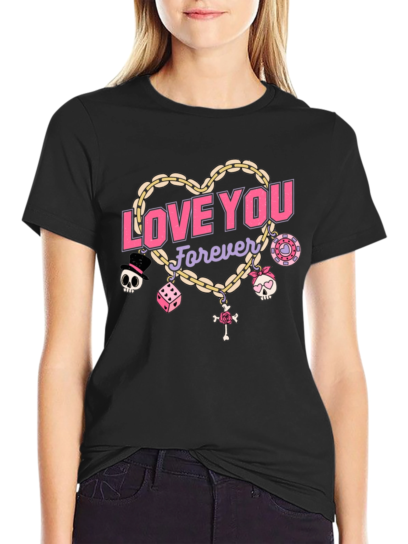 Love You Forever Chain Heart T-Shirt