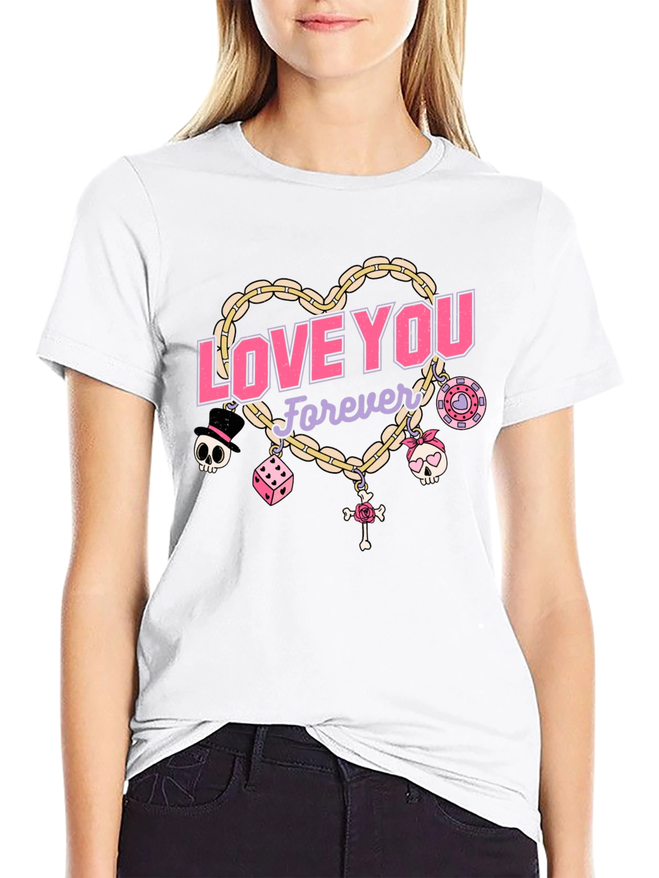 Love You Forever Chain Heart T-Shirt
