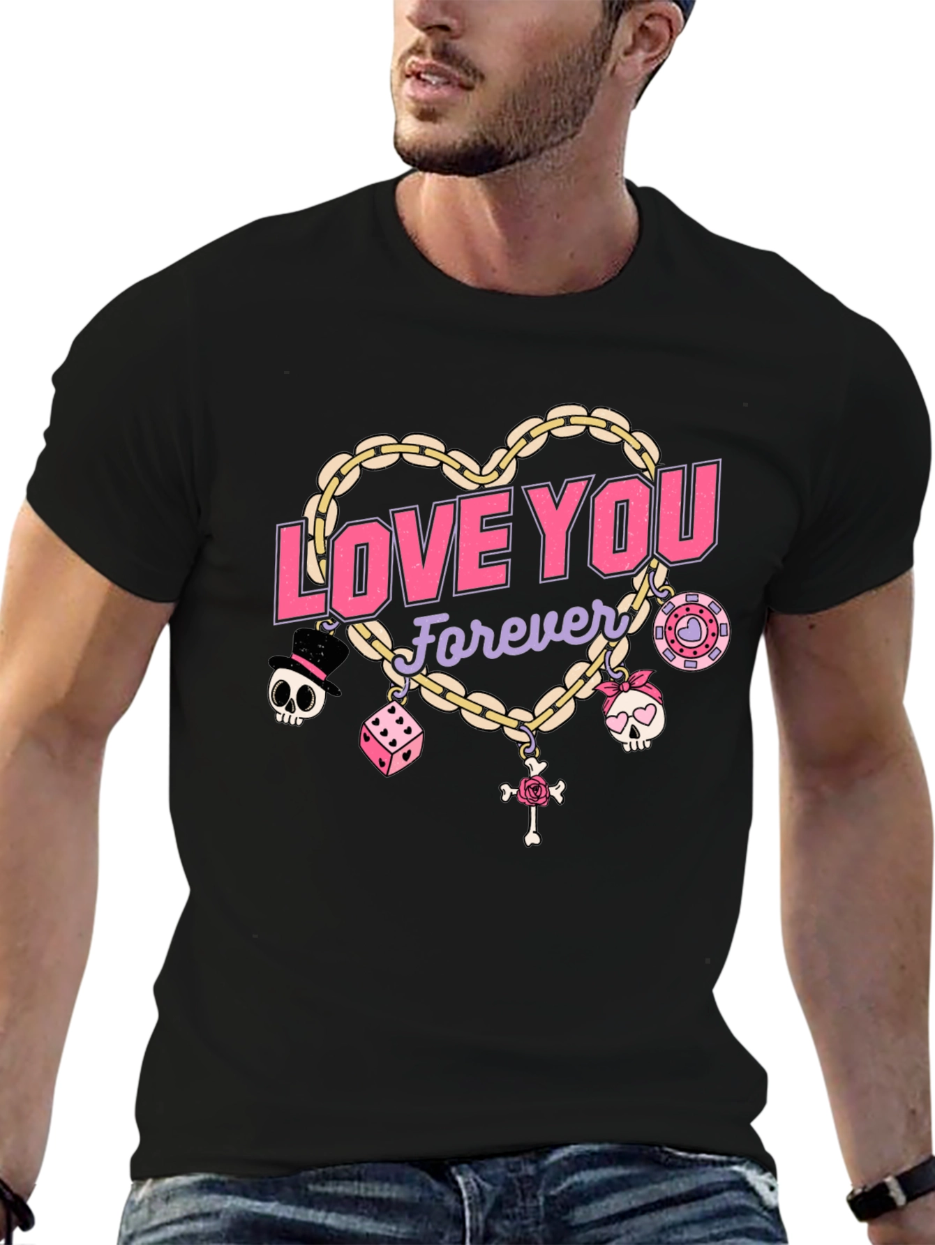 Love You Forever Chain Heart T-Shirt