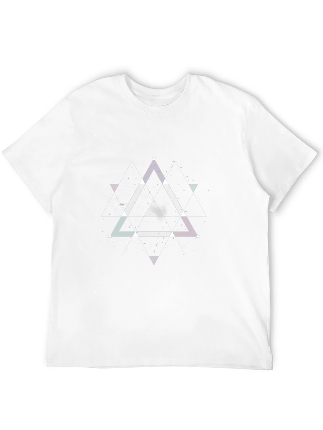 Geometric Triangle Galaxy Black T-Shirt