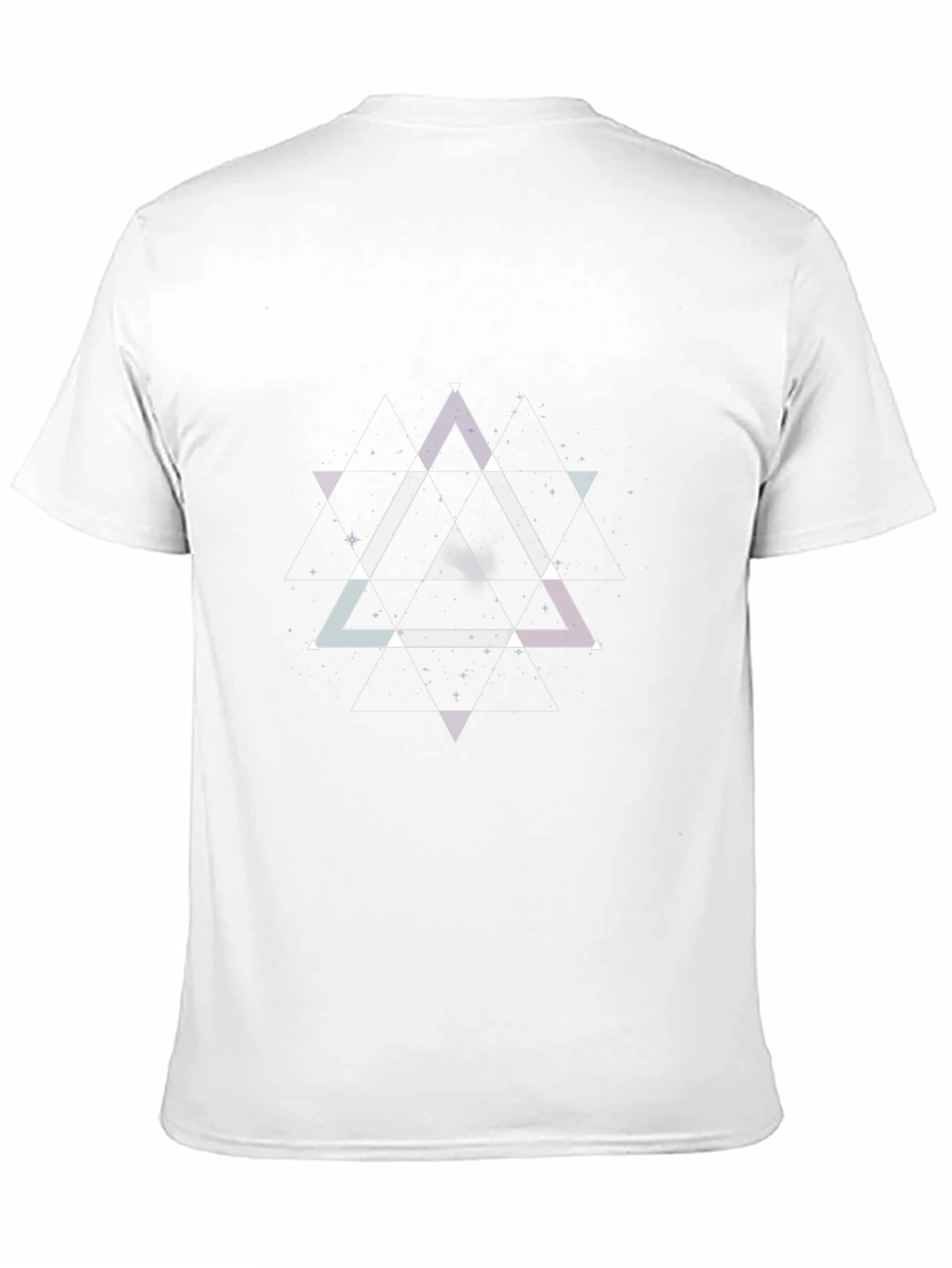 Geometric Triangle Galaxy Black T-Shirt