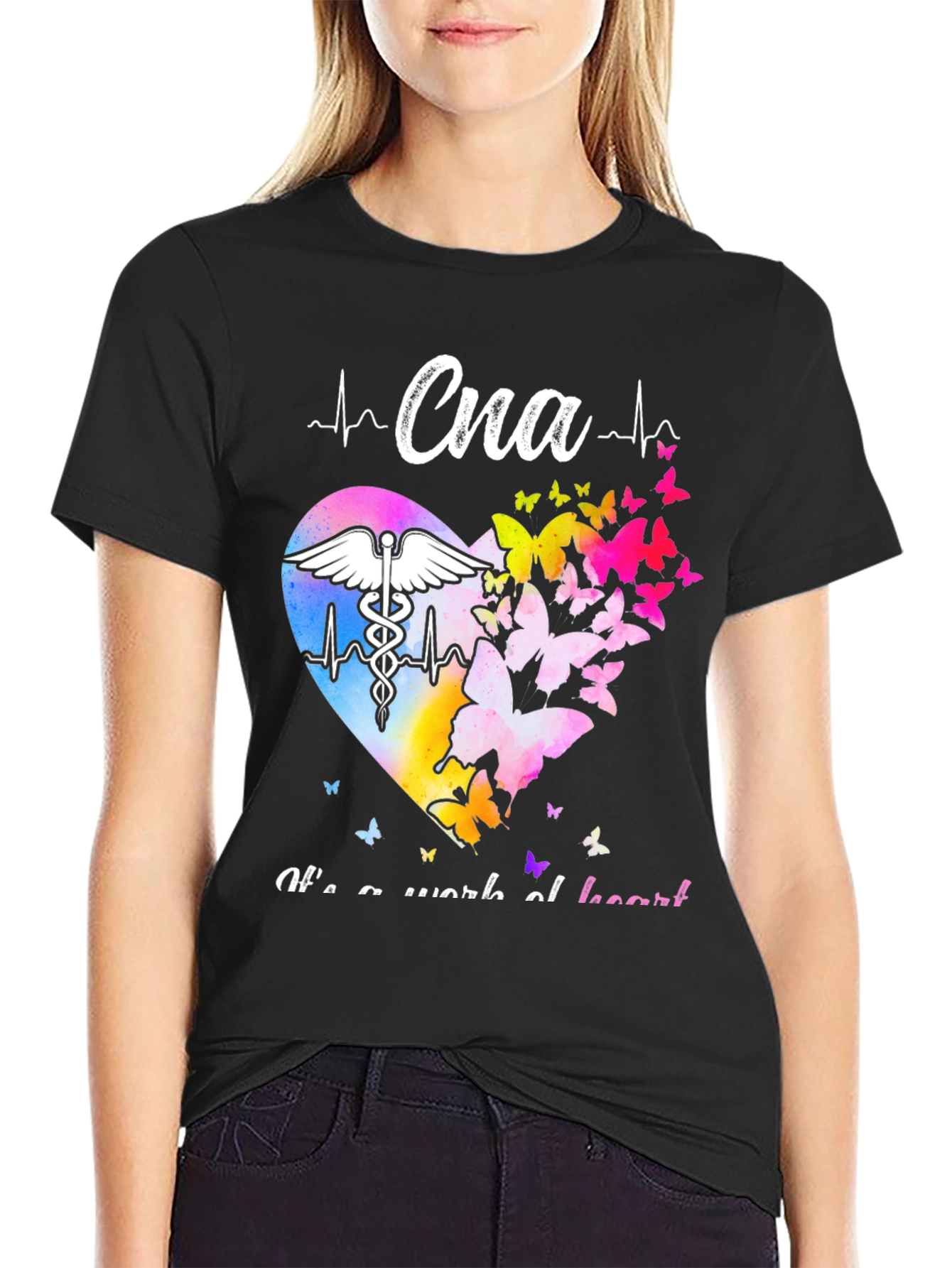CNA Heartbeat Butterfly Graphic T-Shirt