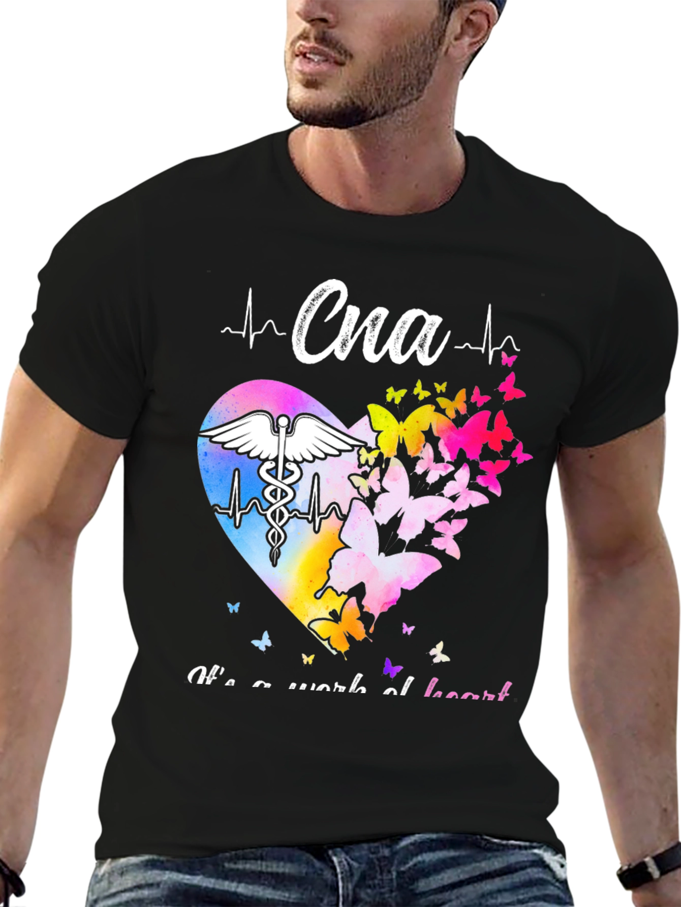 CNA Heartbeat Butterfly Graphic T-Shirt