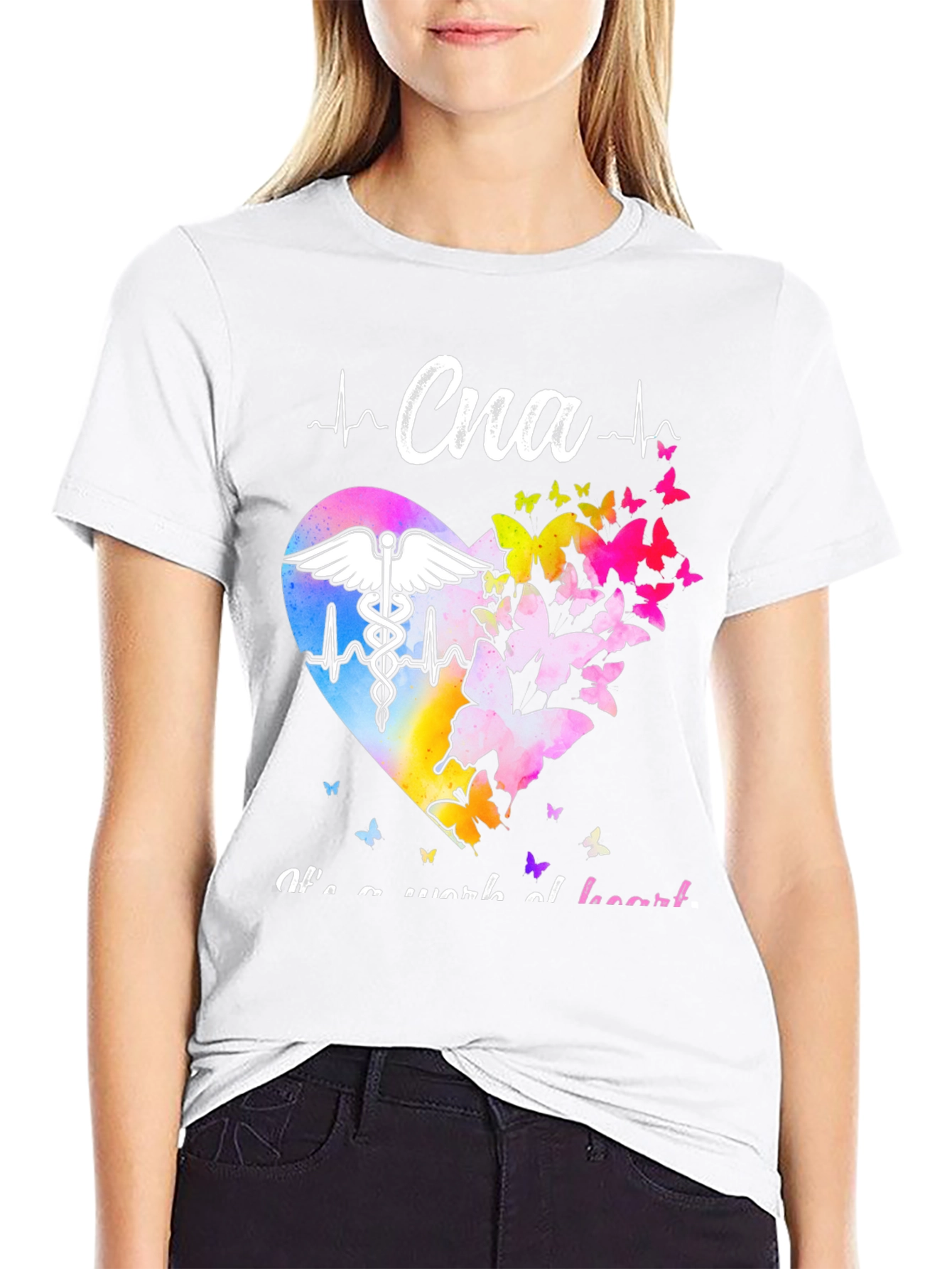 CNA Heartbeat Butterfly Graphic T-Shirt