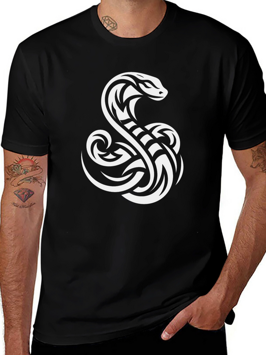 Black T-Shirt with Cobra Graphic