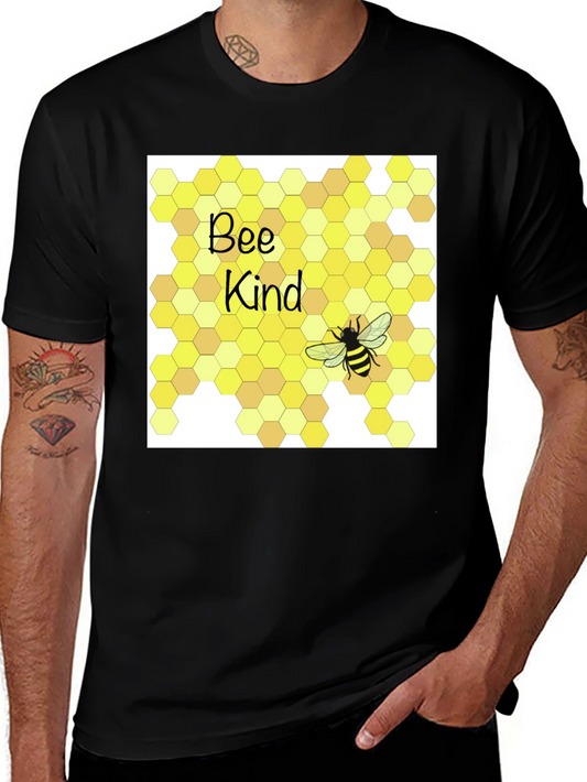 Bee Kind T-Shirt Honeycomb Graphic Tee