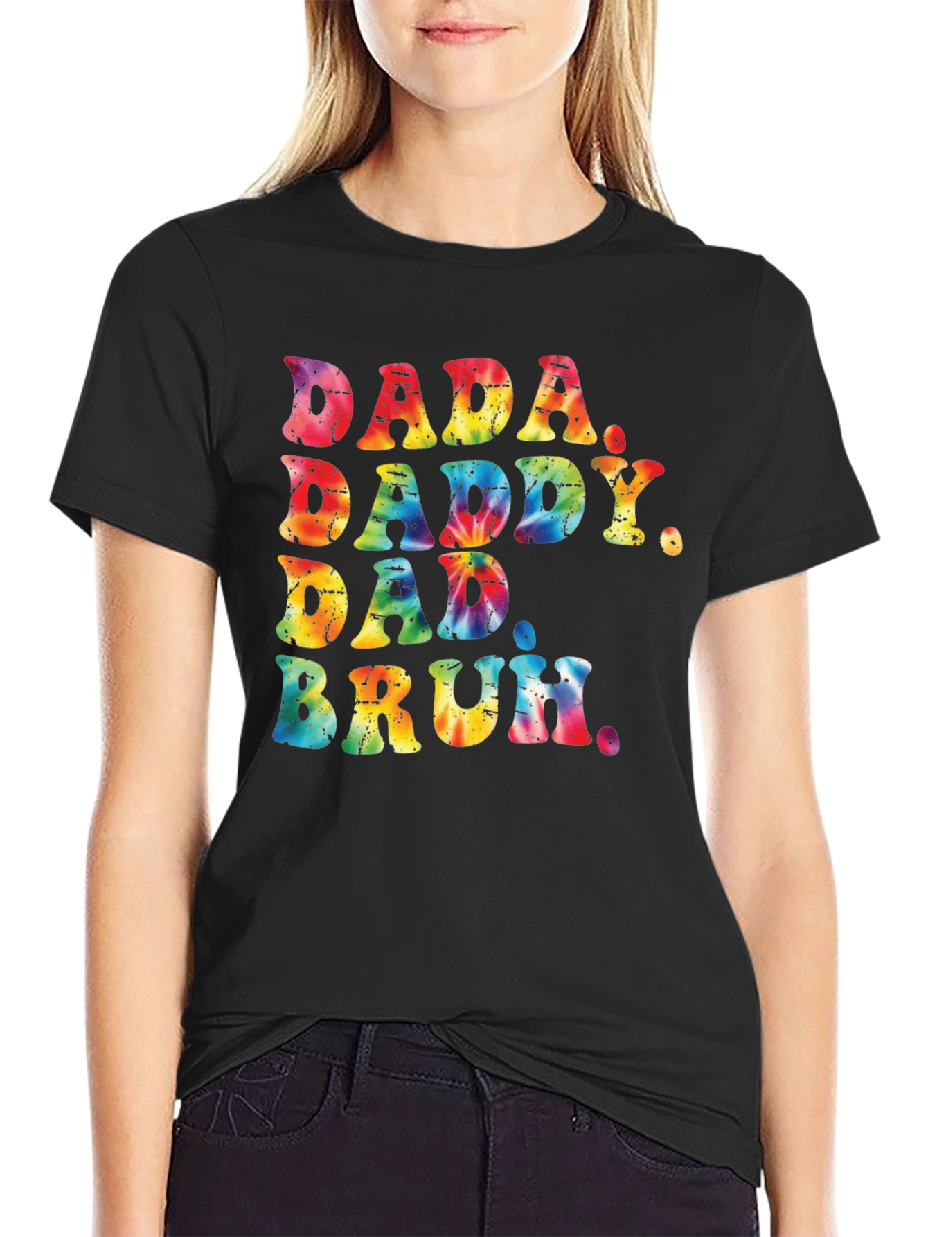 Tie Dye Dada Daddy Dad Bruh Graphic Tee