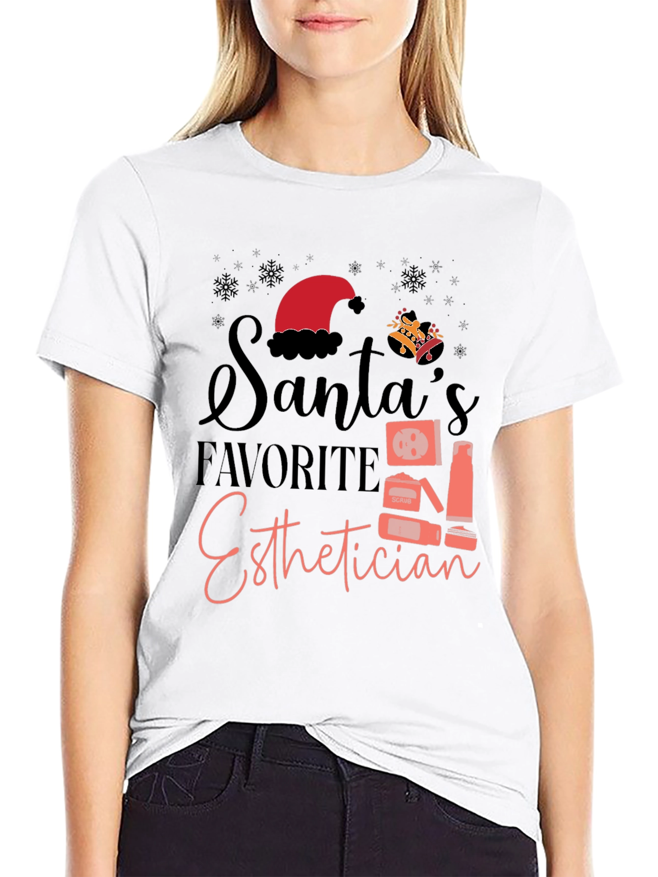 Santas Favorite Esthetician Graphic Tee