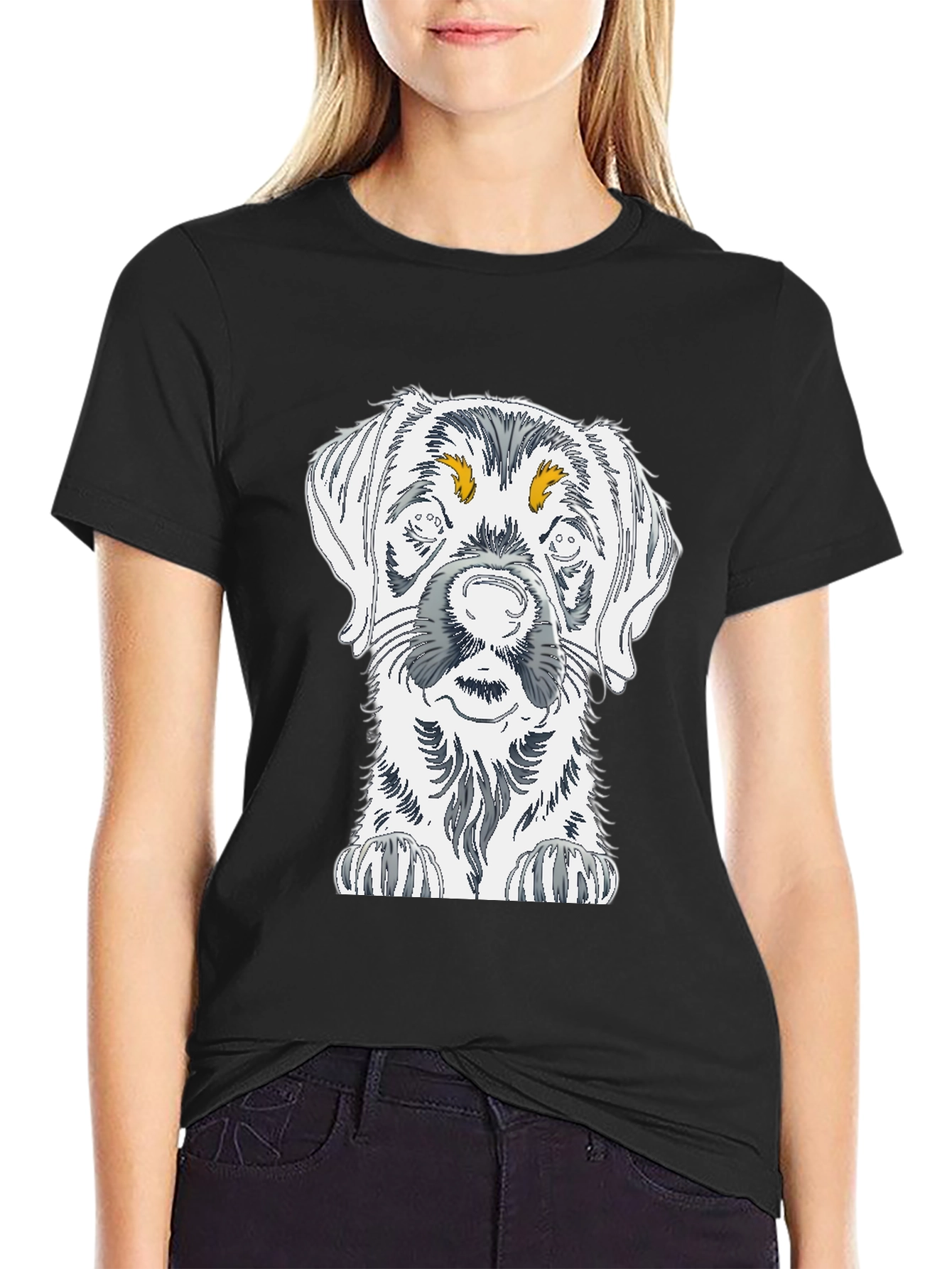 Dog Sketch Graphic Tee - Unisex Cotton T-Shirt