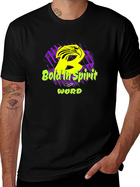 Bold Spirit Graphic Print Black T-Shirt