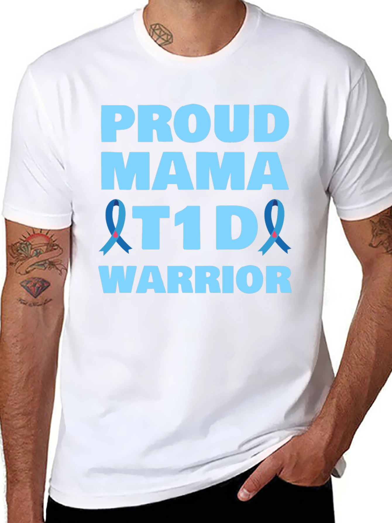 Proud Mama T1D Warrior Awareness T-Shirt