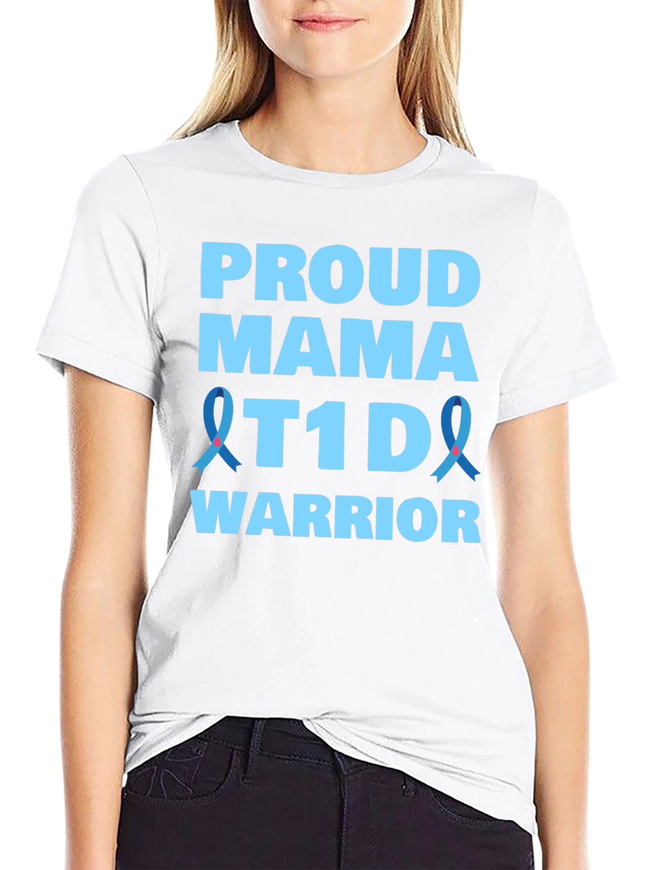 Proud Mama T1D Warrior Awareness T-Shirt