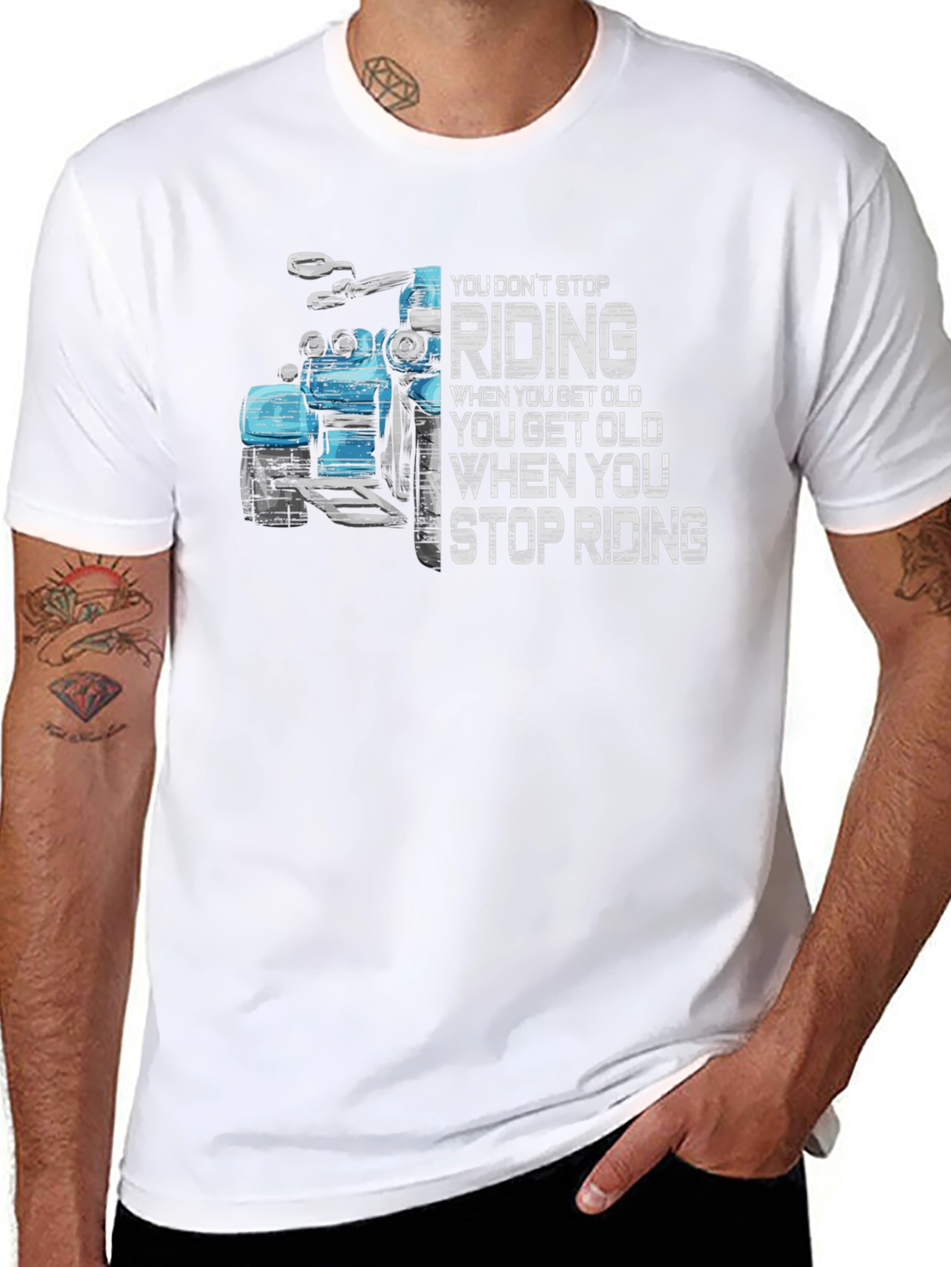 Motorcycle Riding T-Shirt - You Dont Stop Riding