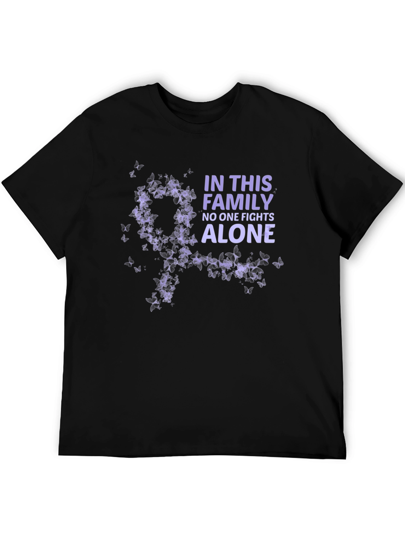 Family Fights Alone Awareness Tee - Black