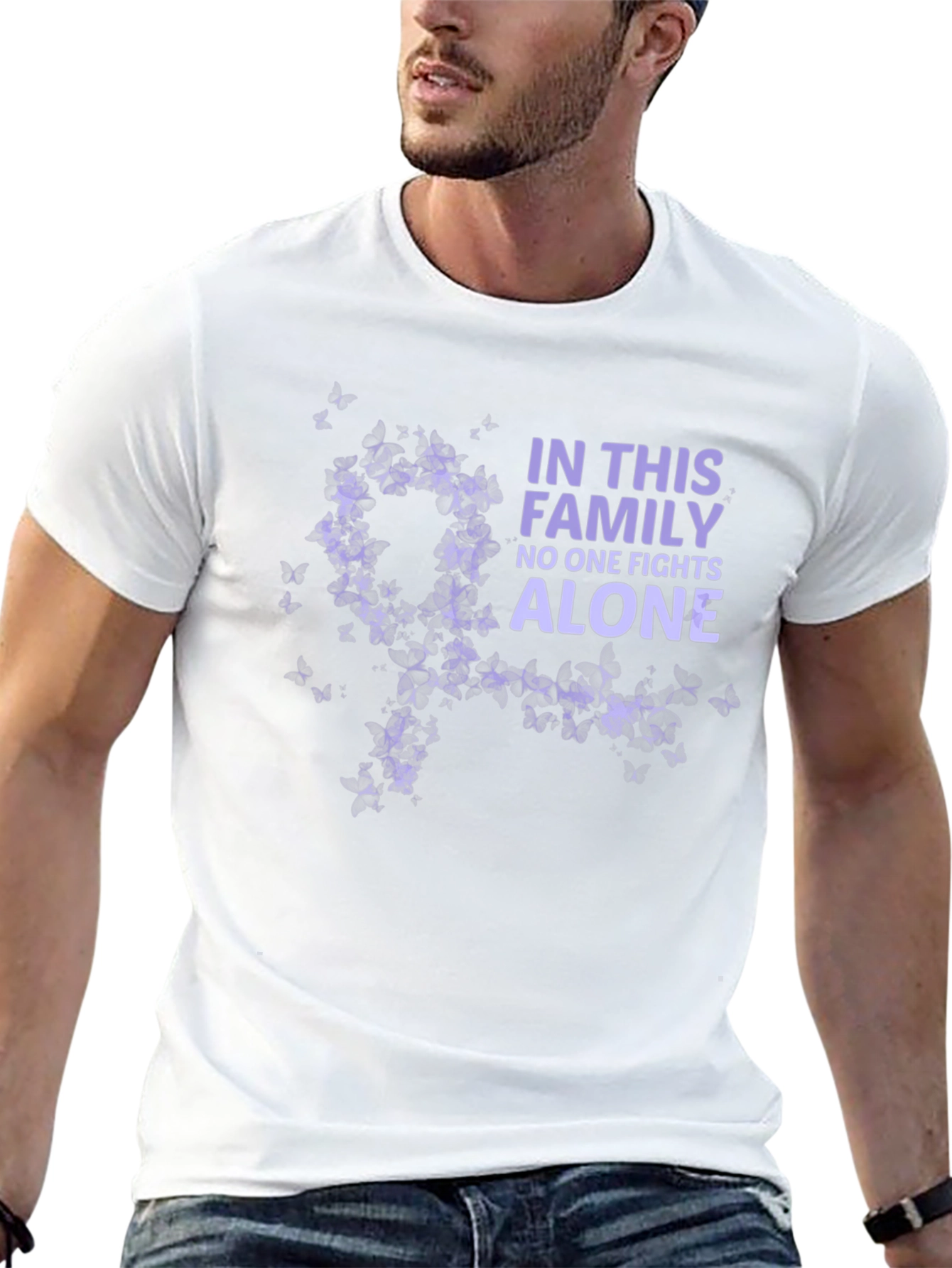 Family Fights Alone Awareness Tee - Black