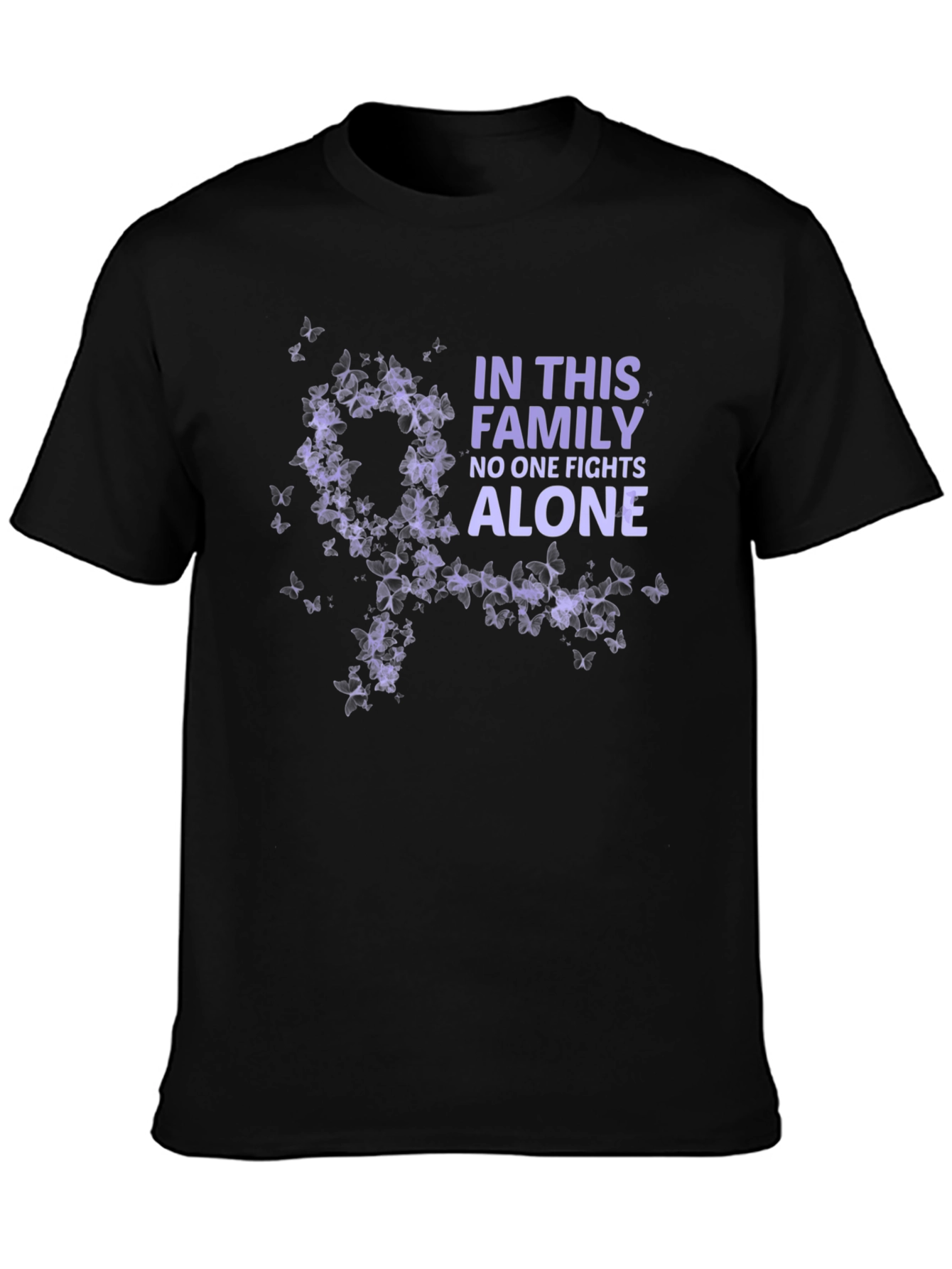 Family Fights Alone Awareness Tee - Black