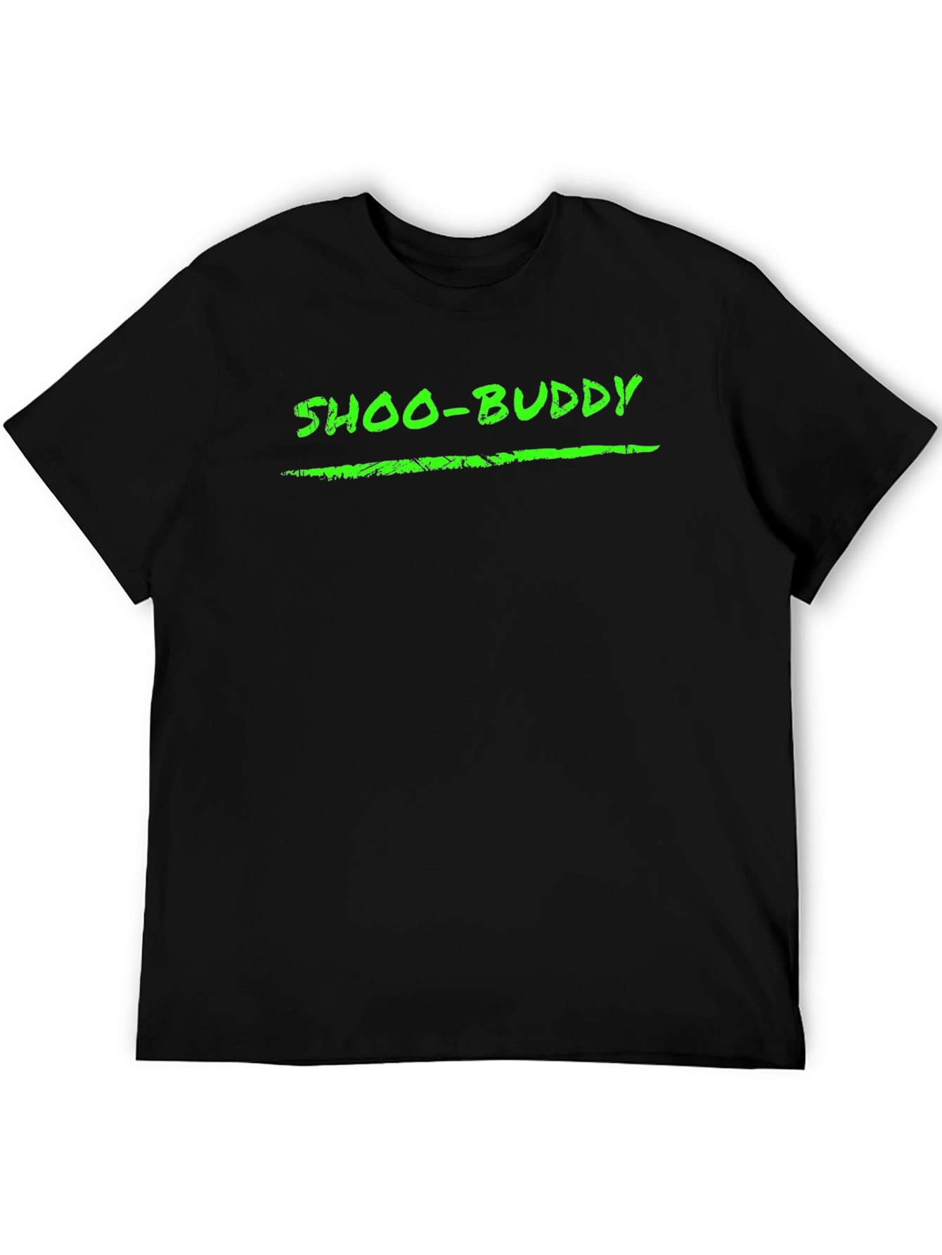 Shoo-Buddy Graphic Tee - Black Cotton Casual T-Shirt