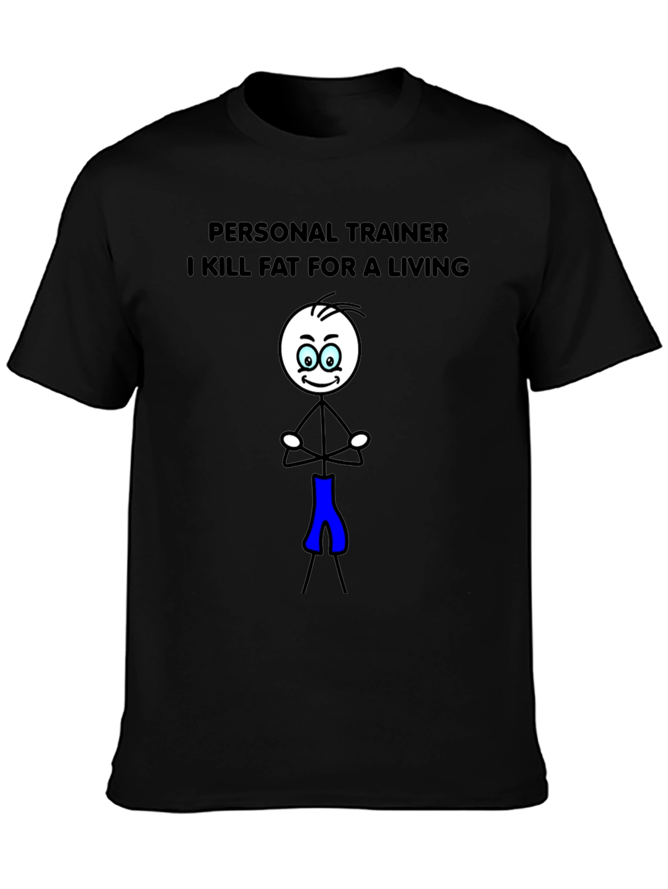 Personal Trainer Stick Figure Graphic T-Shirt