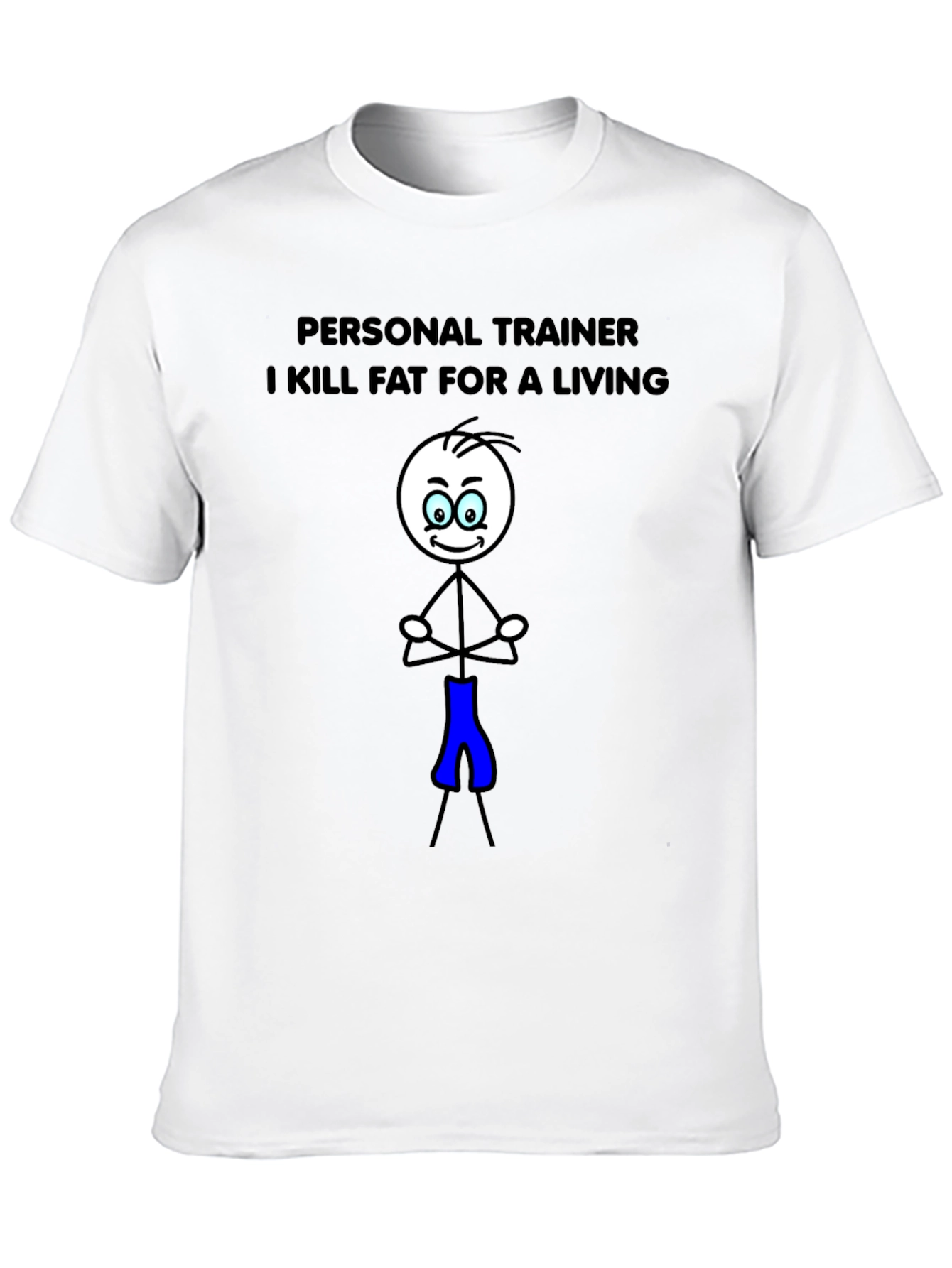 Personal Trainer Stick Figure Graphic T-Shirt