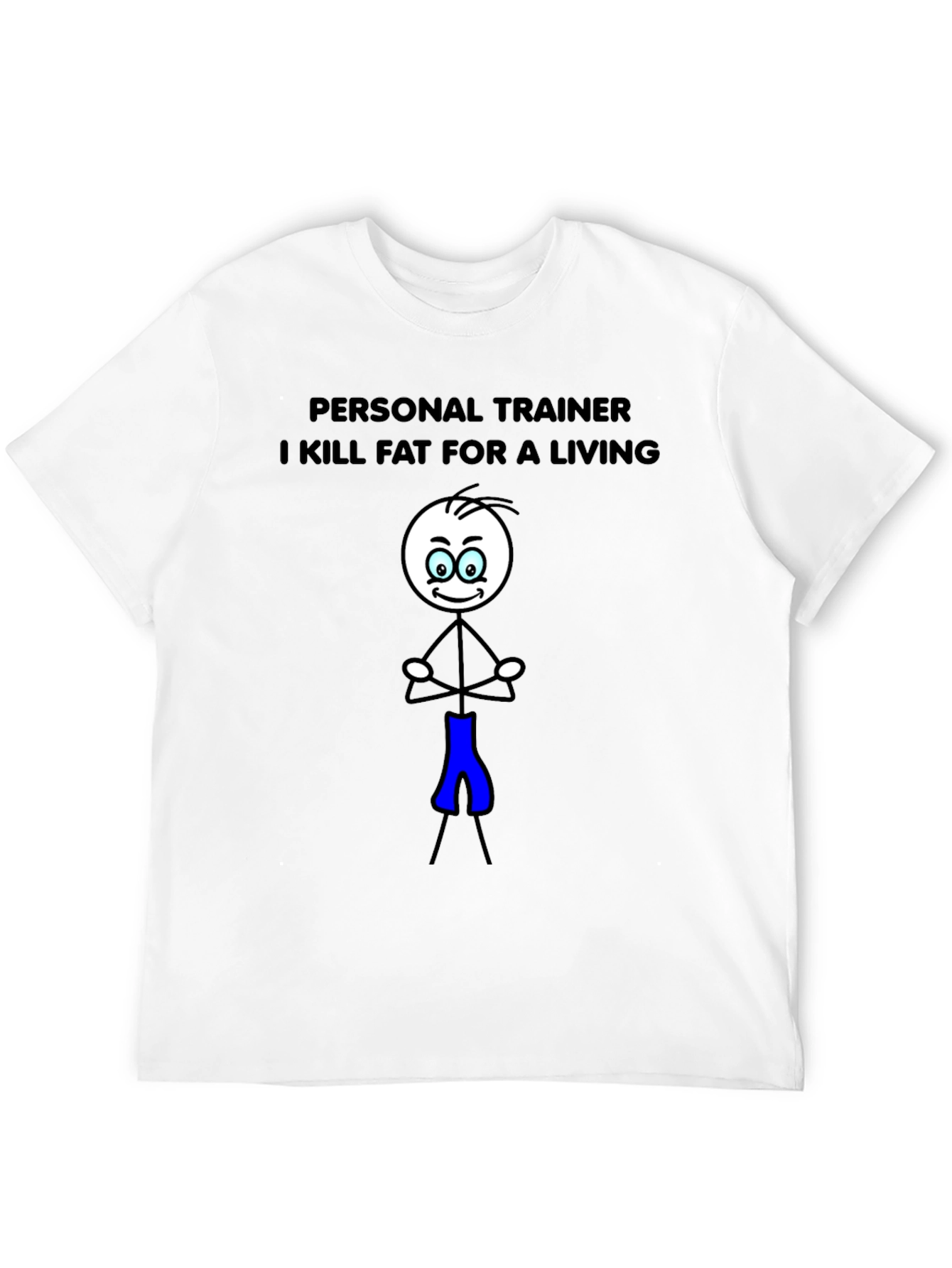 Personal Trainer Stick Figure Graphic T-Shirt