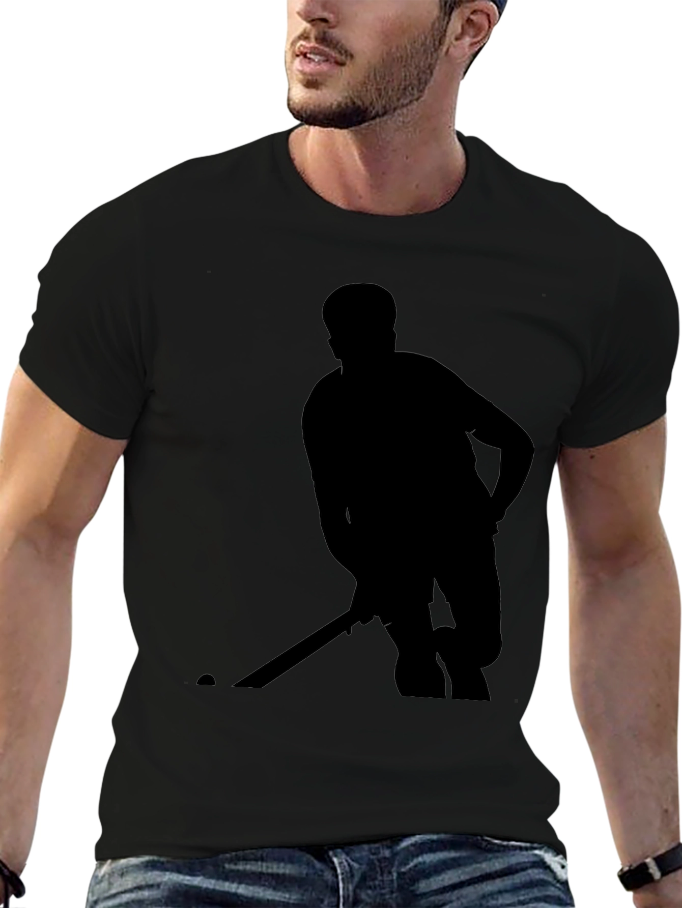 Hockey Player Silhouette T-Shirt