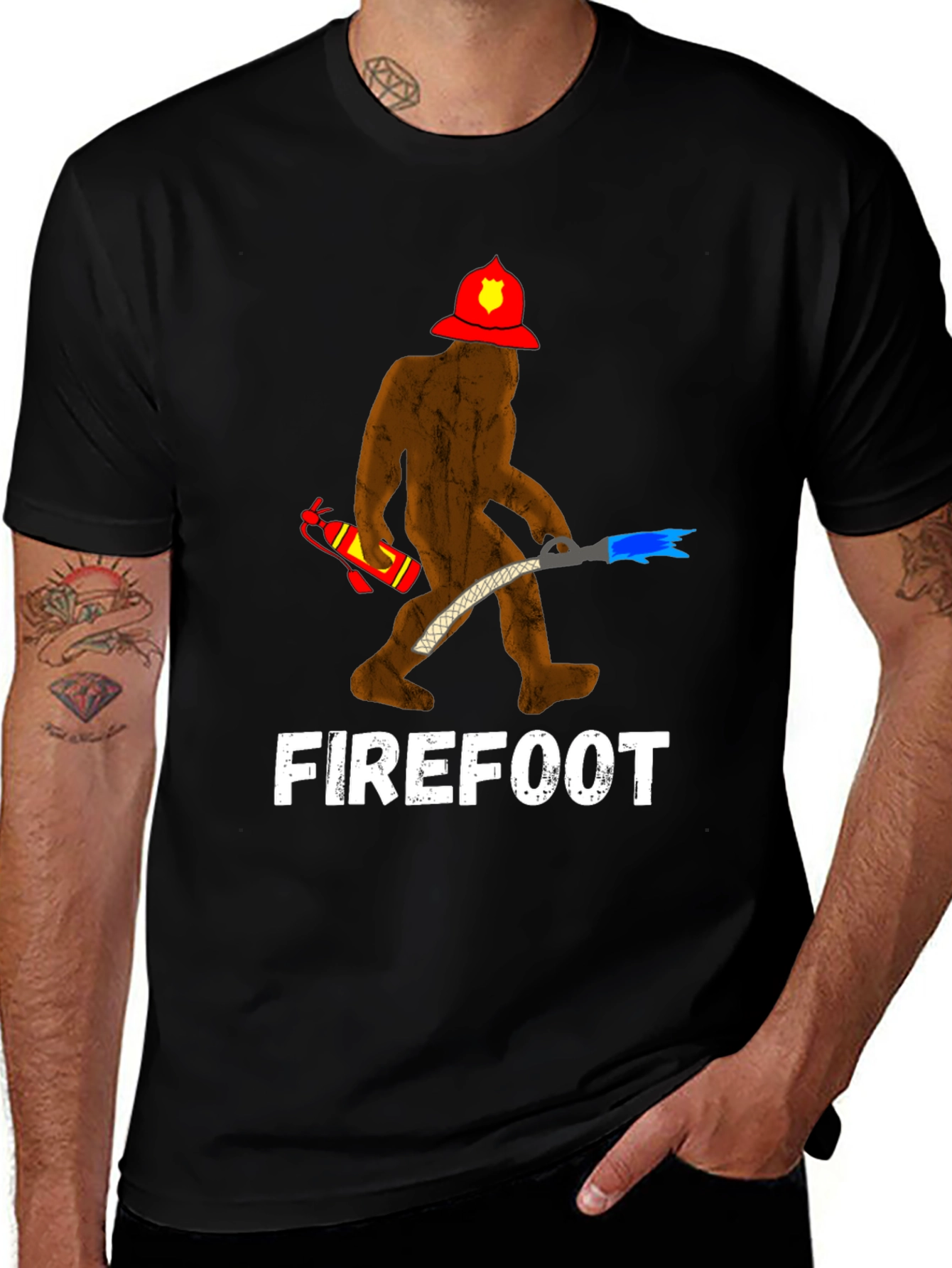 Firefoot Bigfoot Firefighter T-Shirt