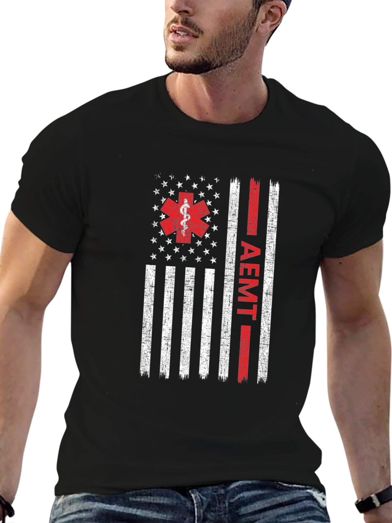AEMT Flag Graphic T-Shirt - First Responder Apparel