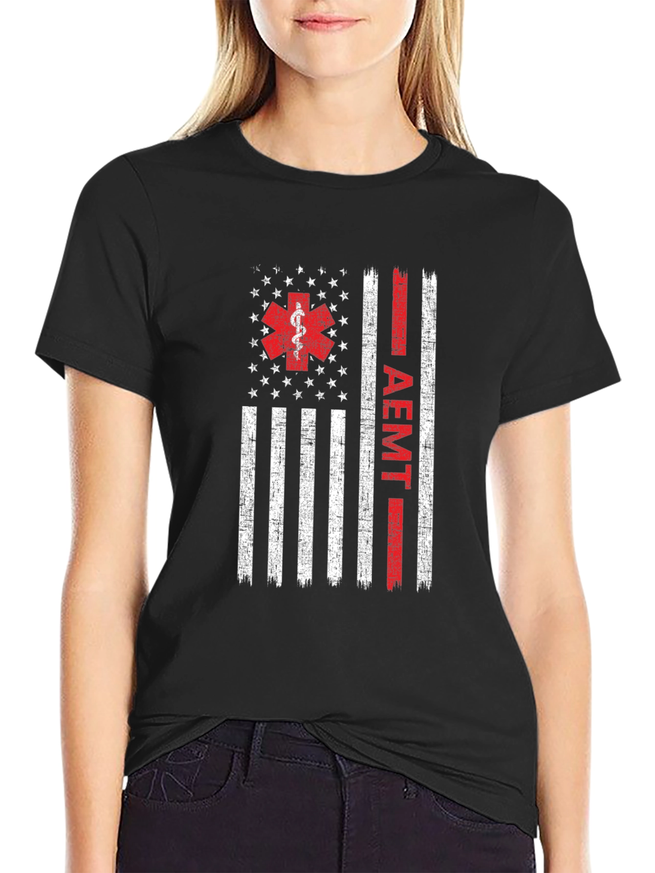 AEMT Flag Graphic T-Shirt - First Responder Apparel