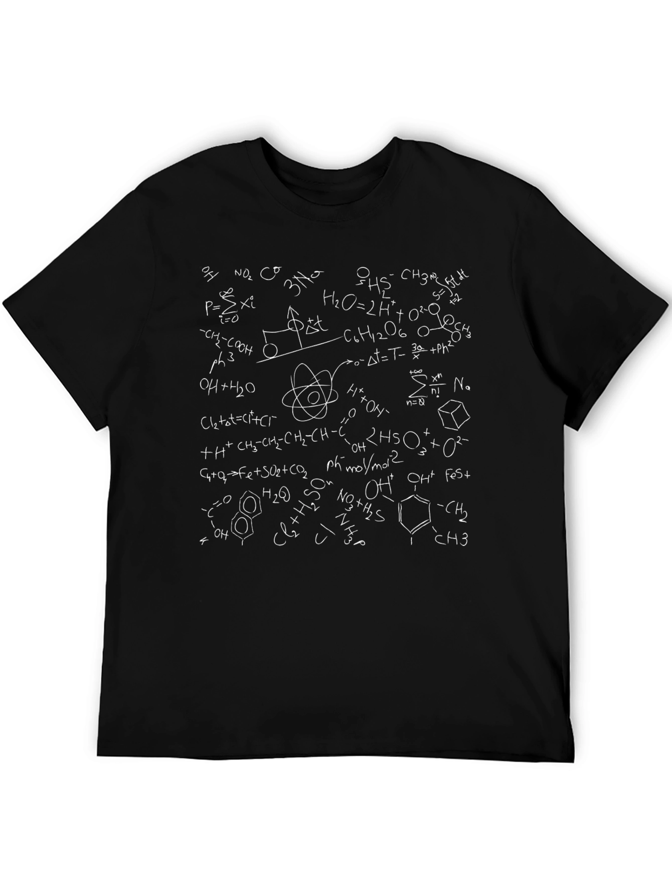 Science Equation Graphic T-Shirt - Black