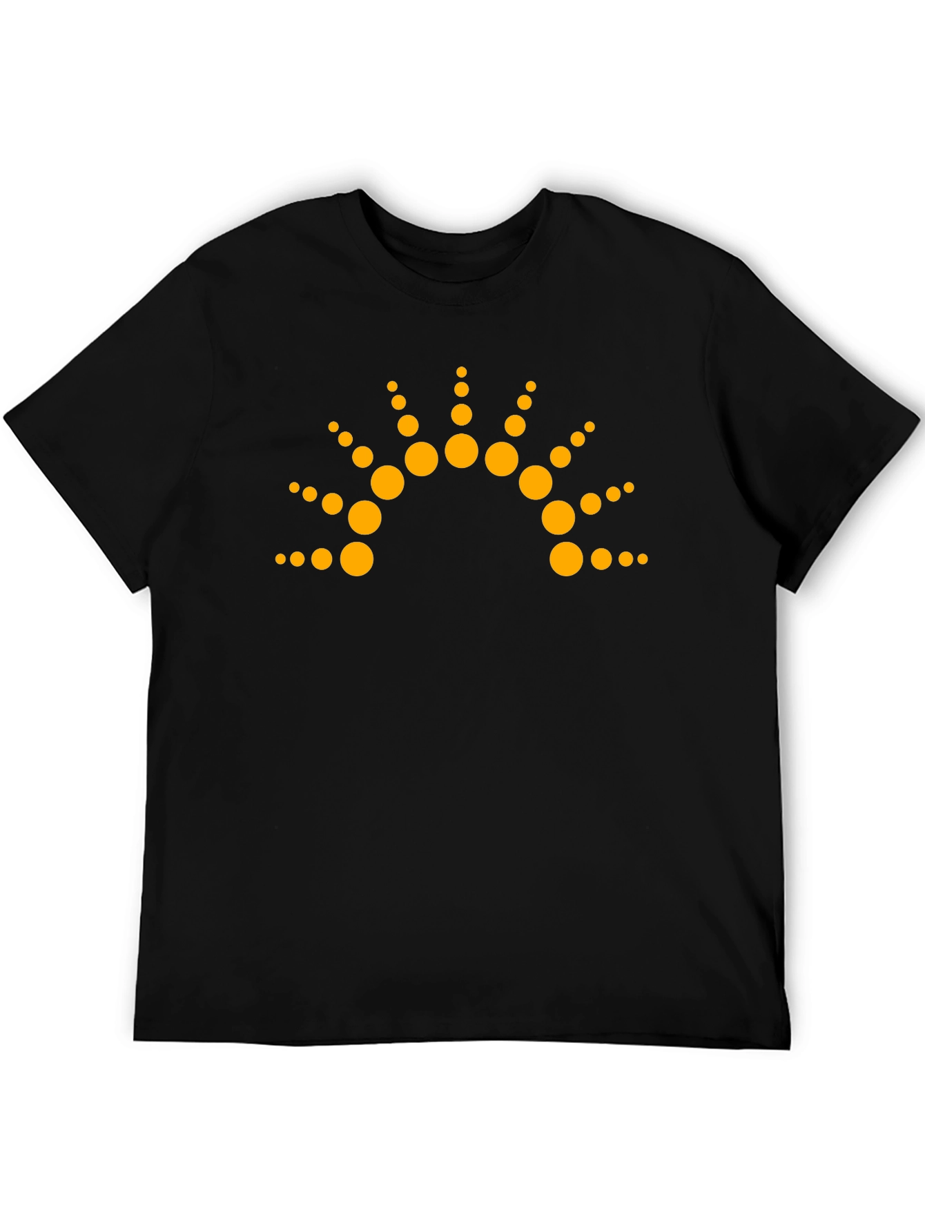 Abstract Sunburst Graphic Tee - Stylish Black T-Shirt