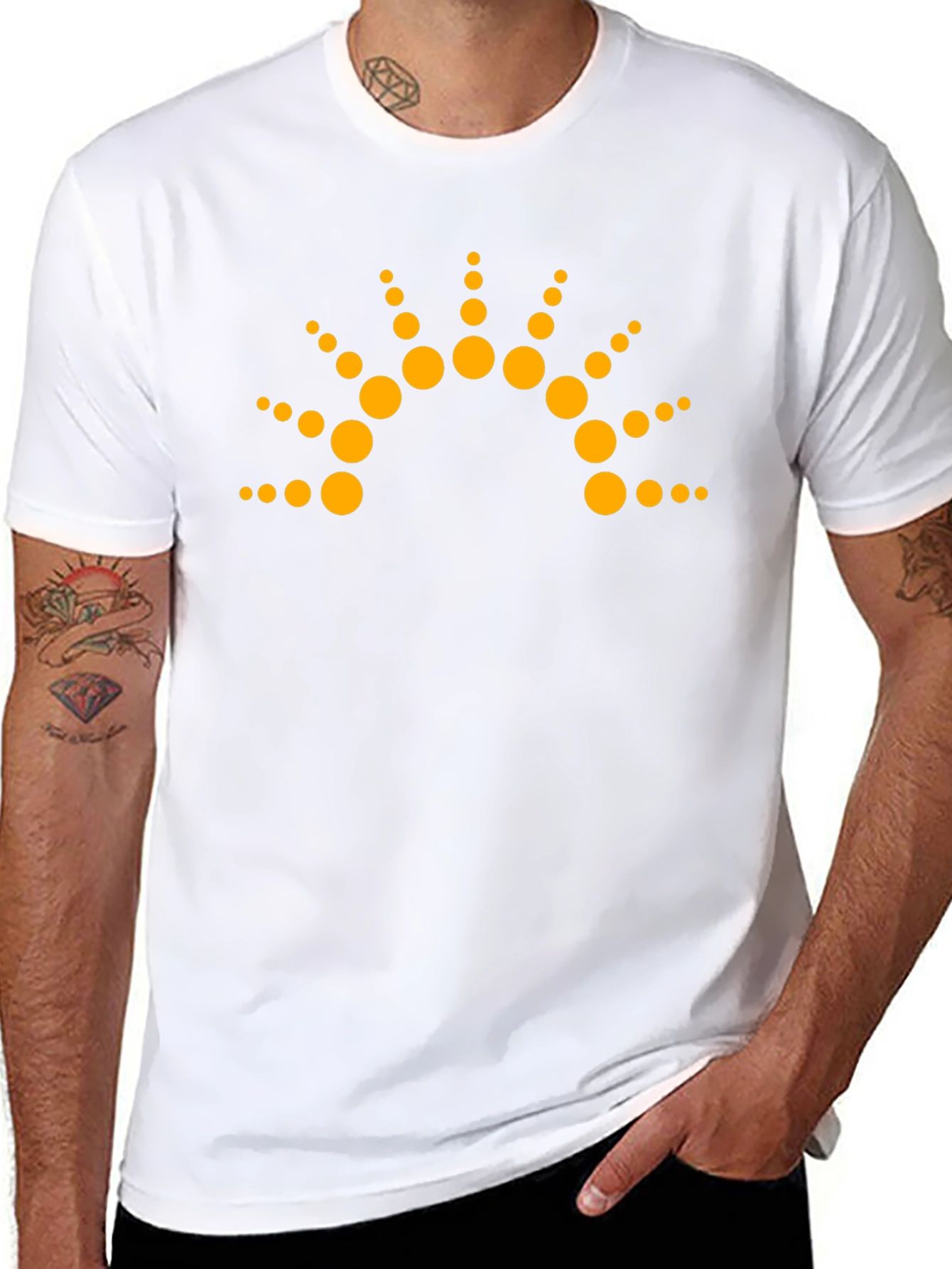 Abstract Sunburst Graphic Tee - Stylish Black T-Shirt
