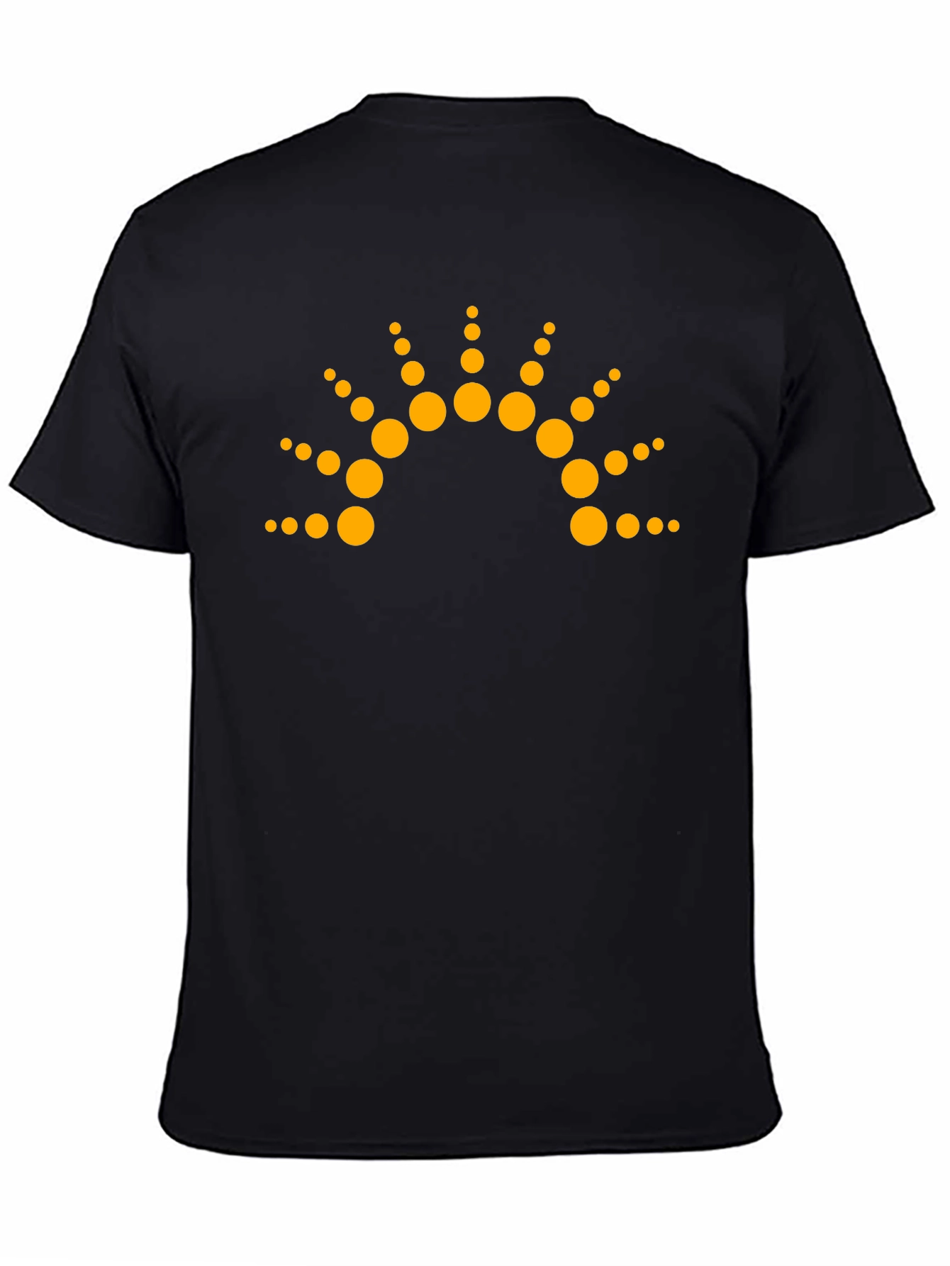 Abstract Sunburst Graphic Tee - Stylish Black T-Shirt