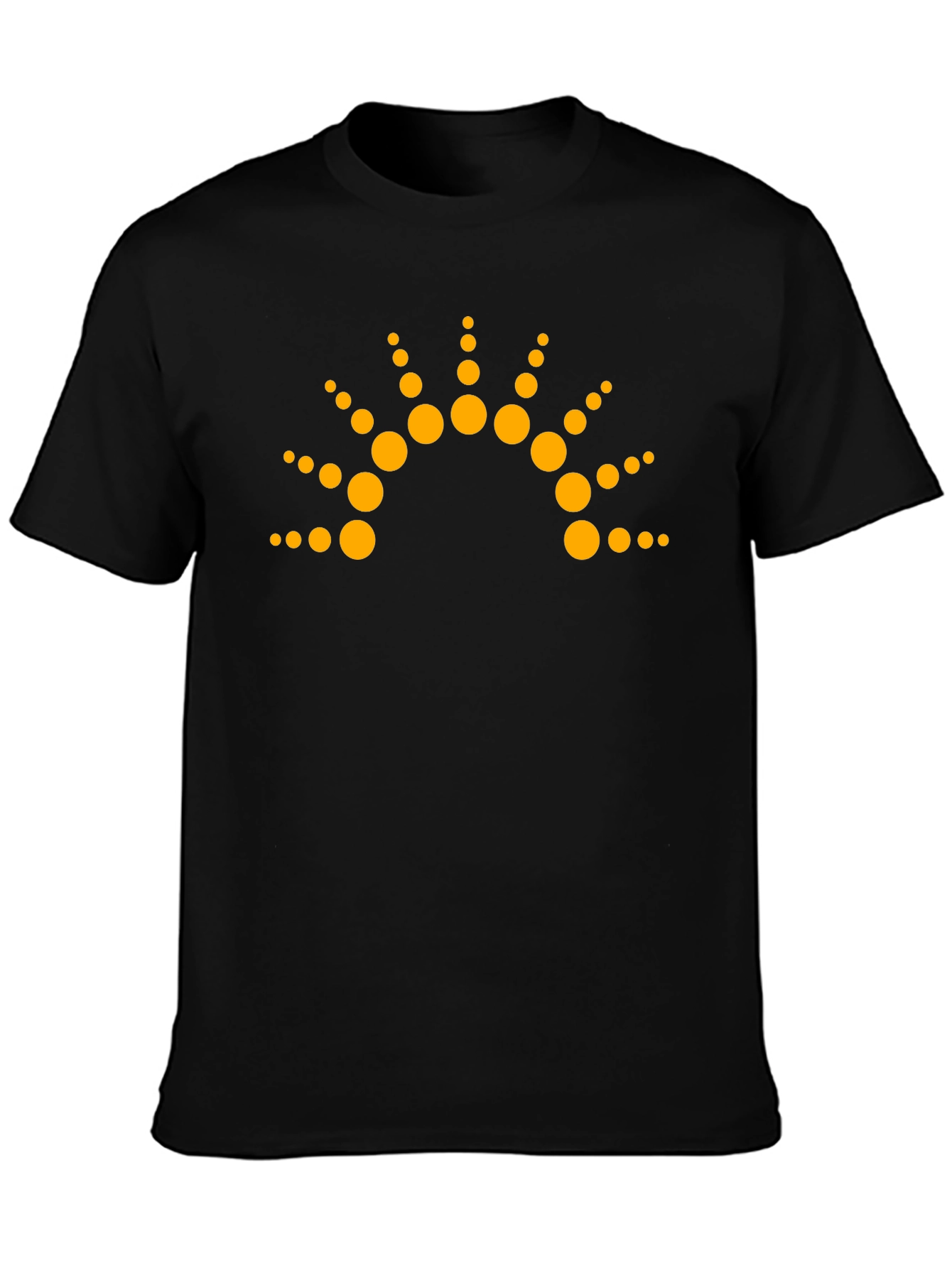 Abstract Sunburst Graphic Tee - Stylish Black T-Shirt