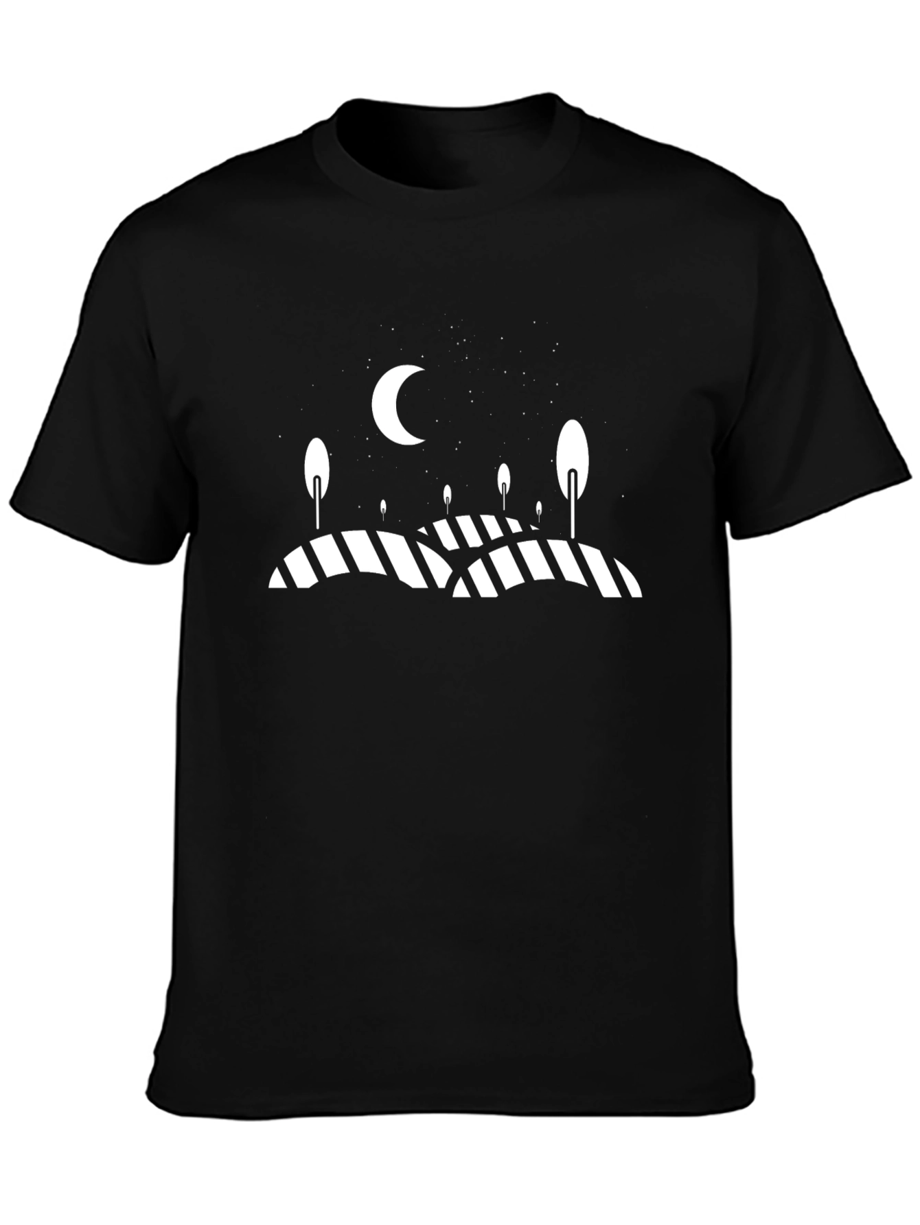 Abstract Landscape Black T-Shirt