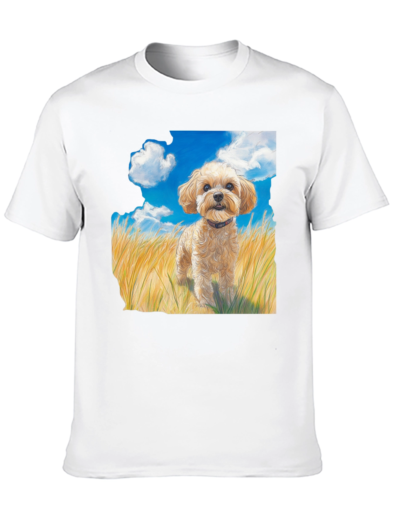 Dog in Field Graphic T-Shirt