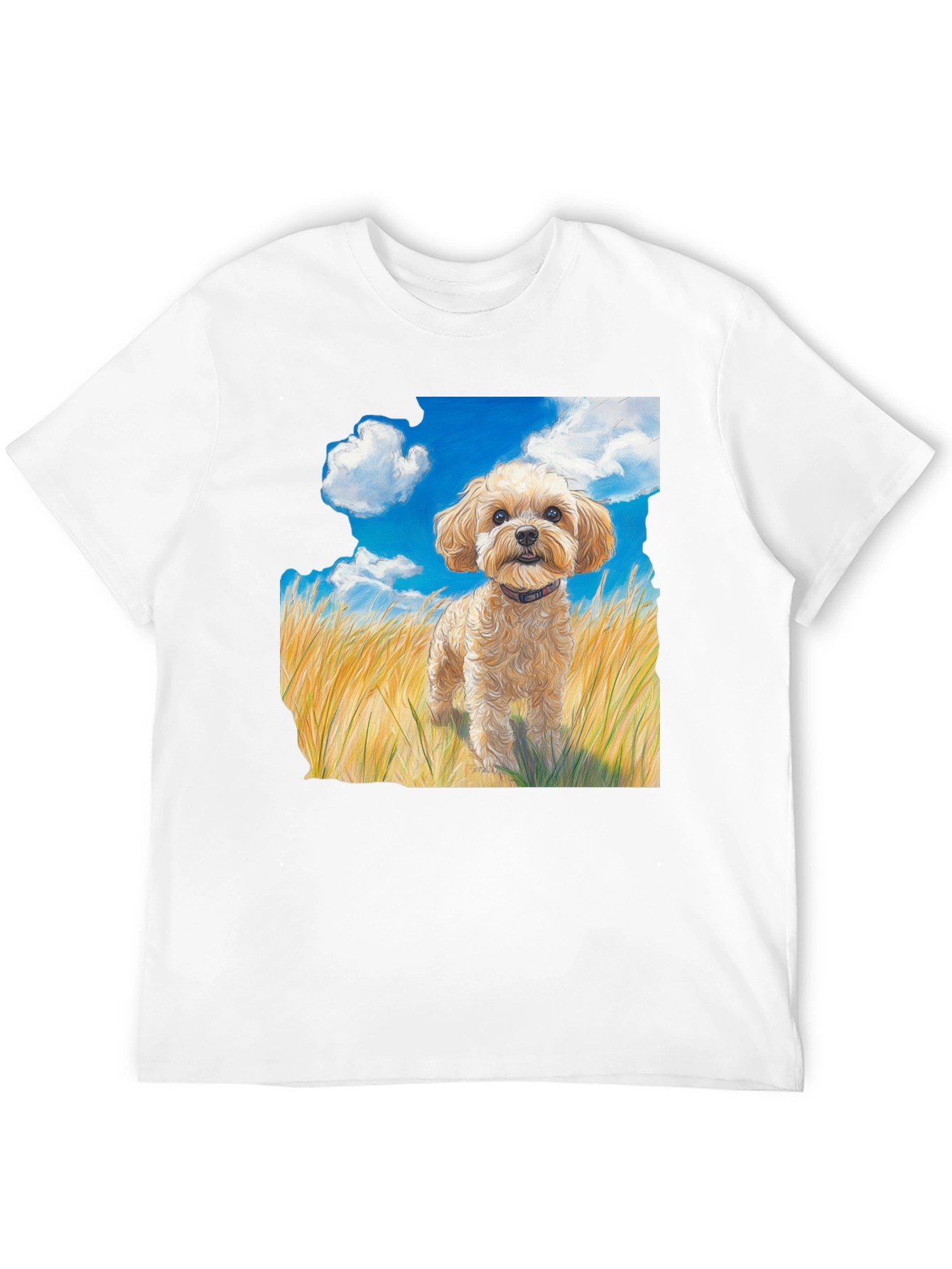 Dog in Field Graphic T-Shirt