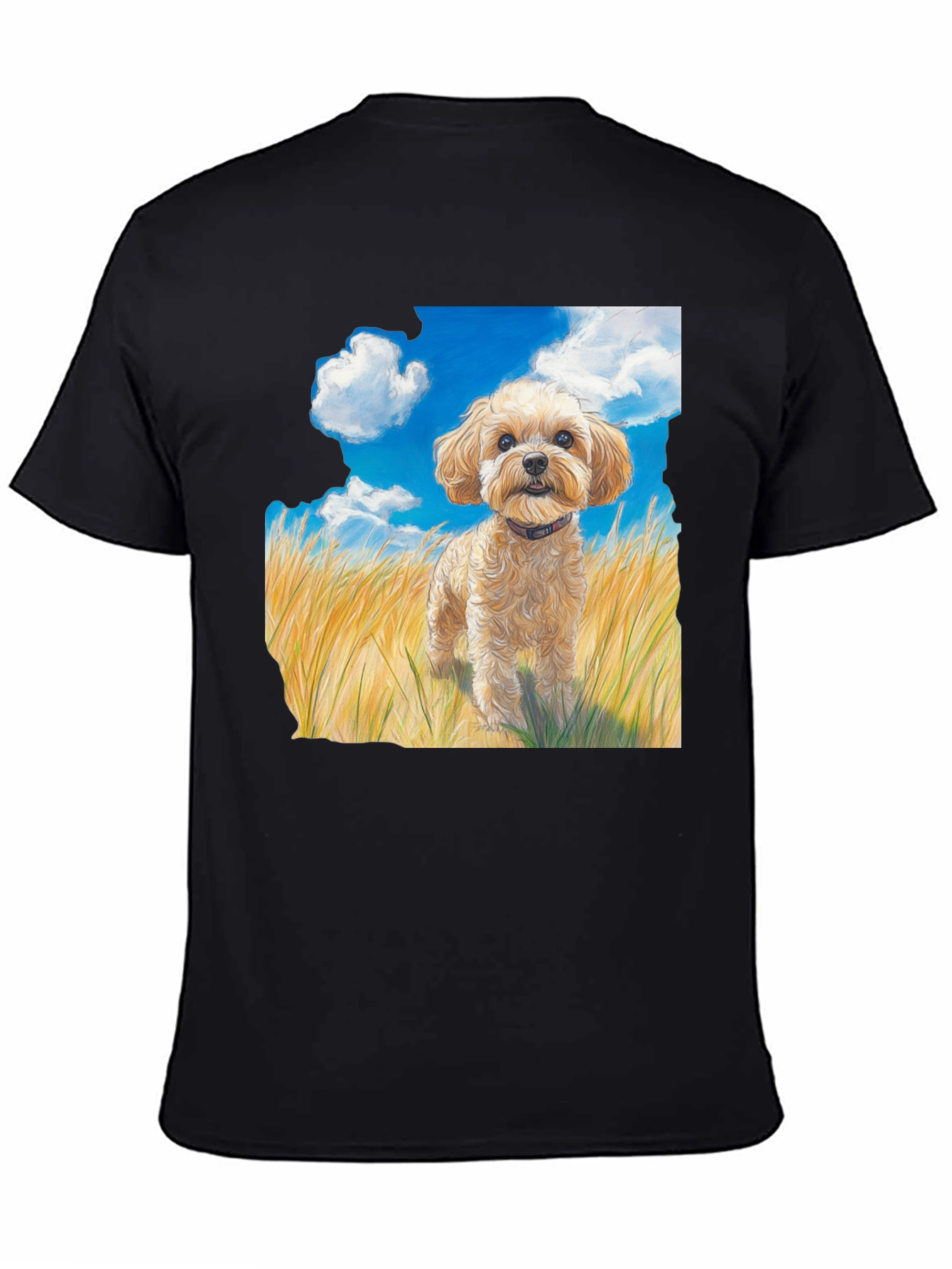 Dog in Field Graphic T-Shirt