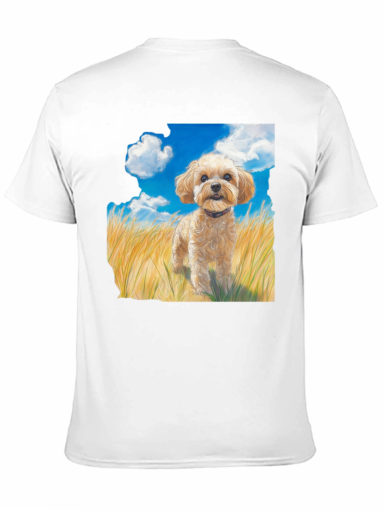 Dog in Field Graphic T-Shirt