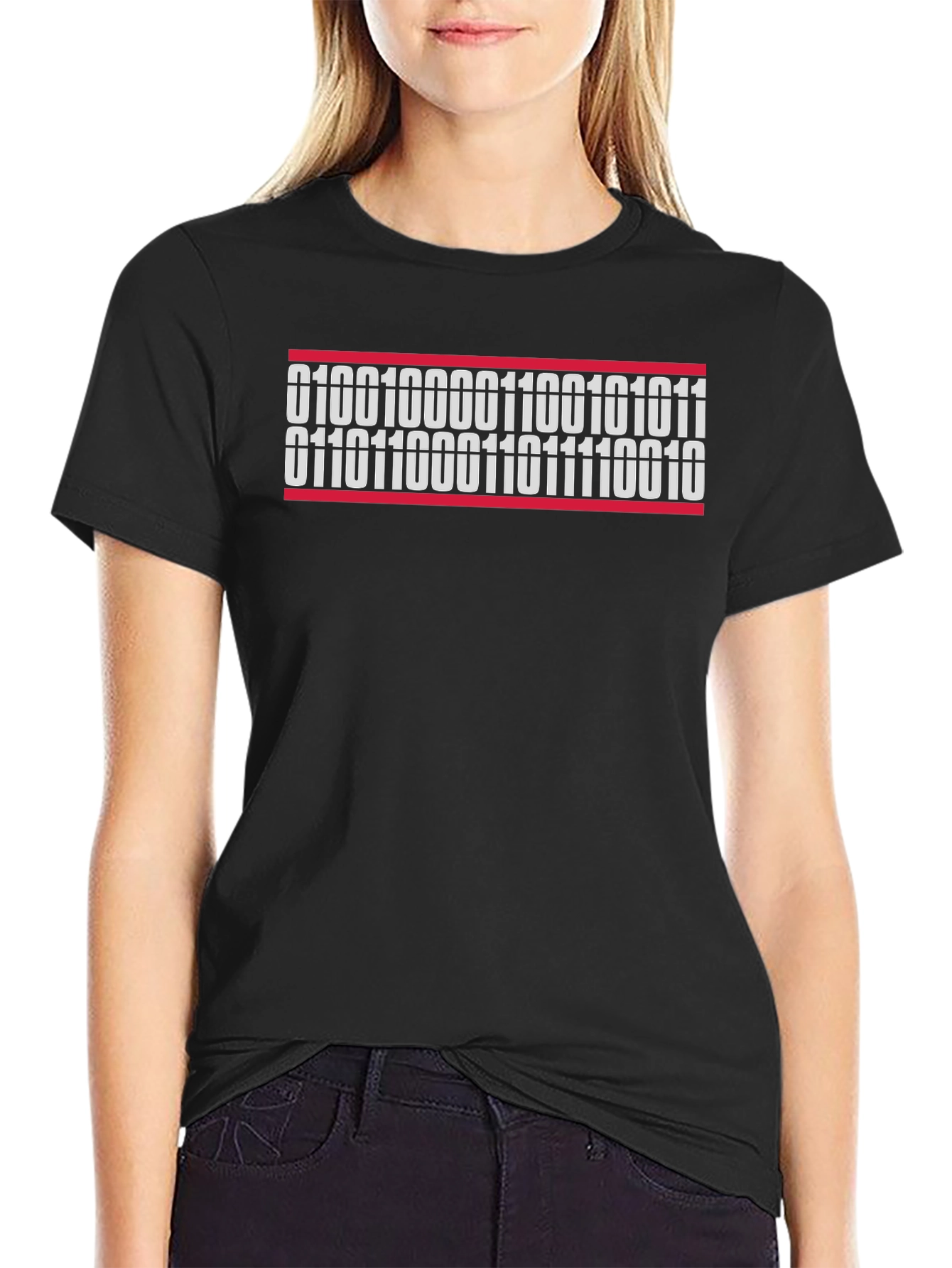Binary Code Graphic Tee - Geek Chic T-Shirt