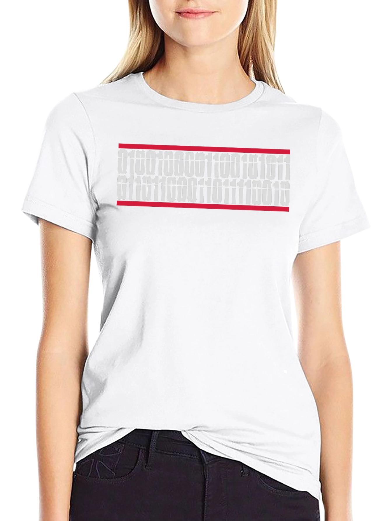 Binary Code Graphic Tee - Geek Chic T-Shirt