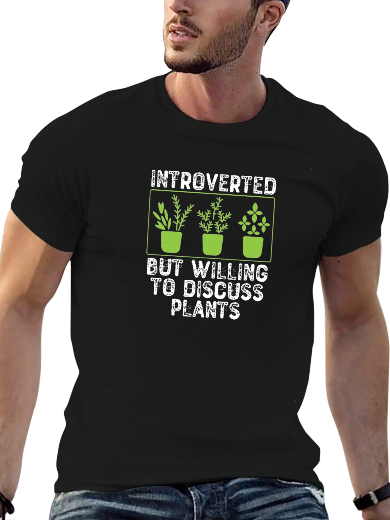 Introverted Plant Lover Graphic T-Shirt