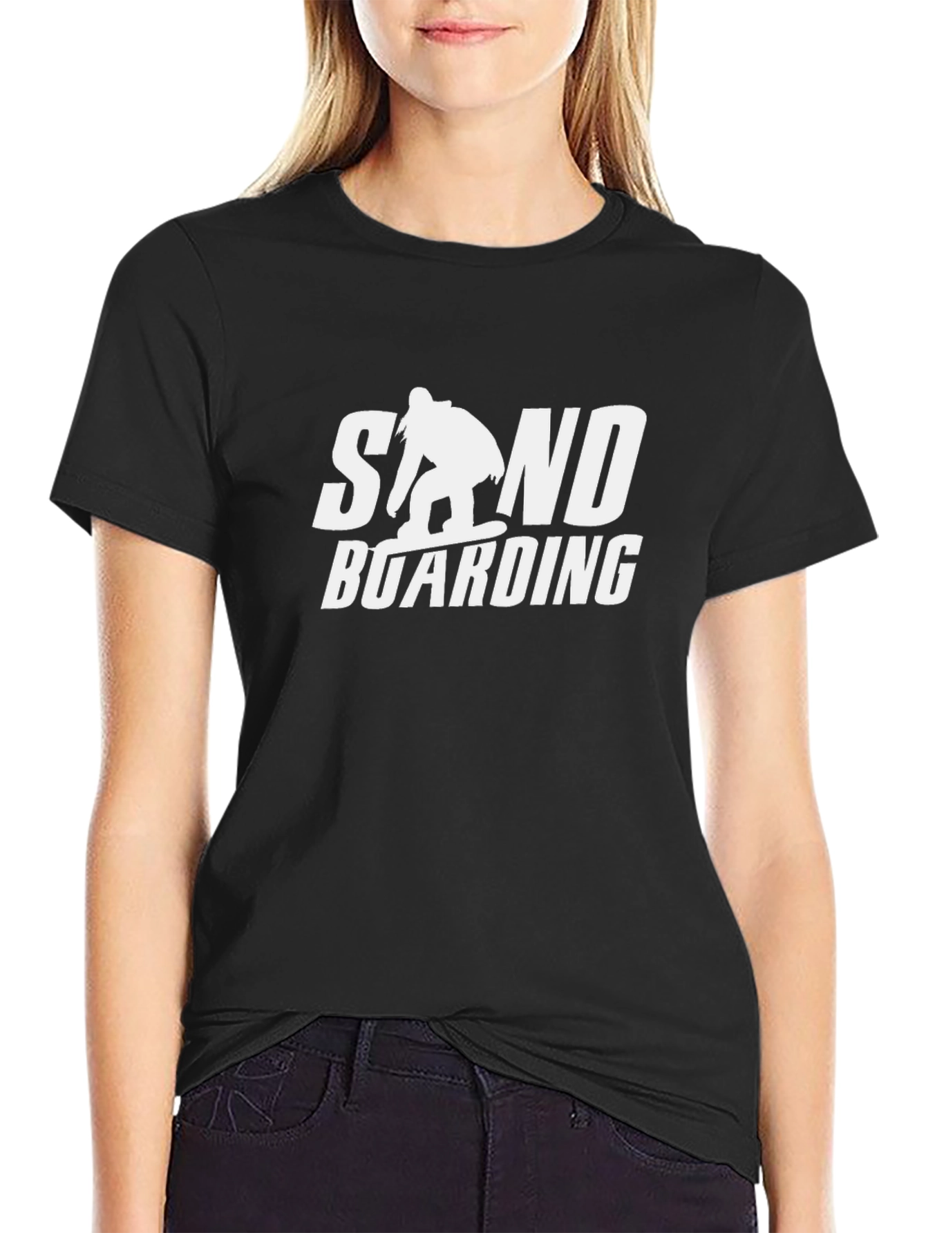 Sandboarding Graphic T-Shirt - Black