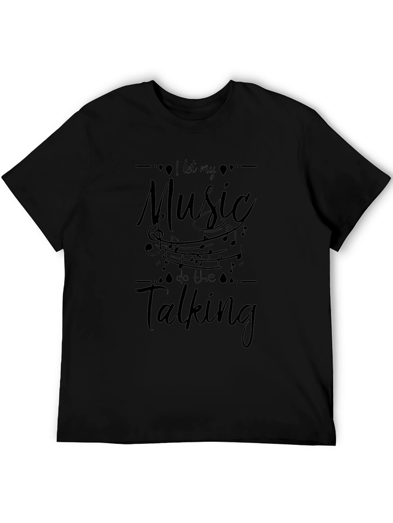 Music Speaks T-Shirt - Stylish Black Tee