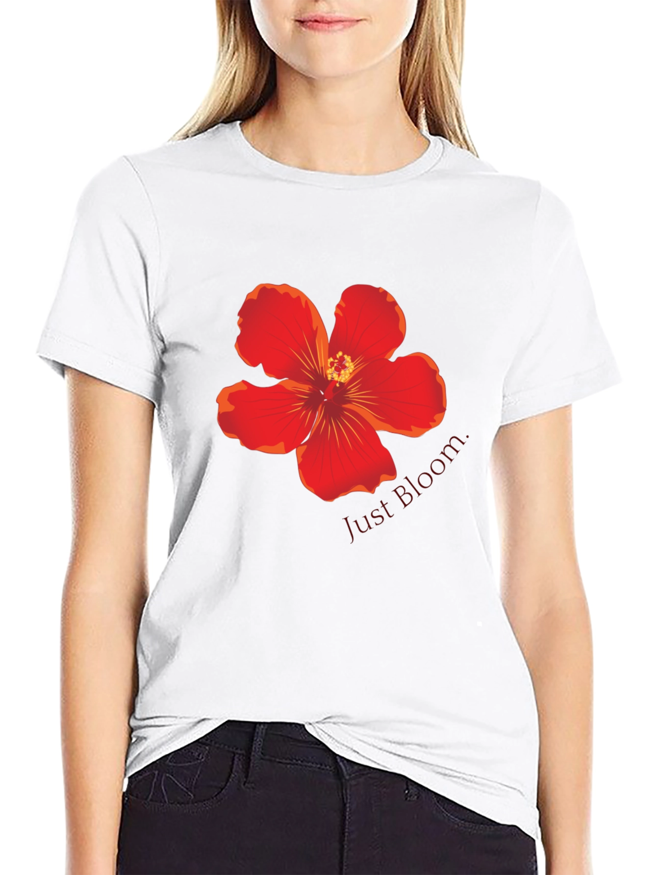 Floral Print Black T-Shirt